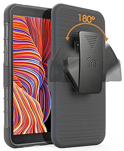 Rugged Case for Samsung Galaxy XCover 5 | Belt Clip & Finger Grip Stand | Outdoor Work Protection
