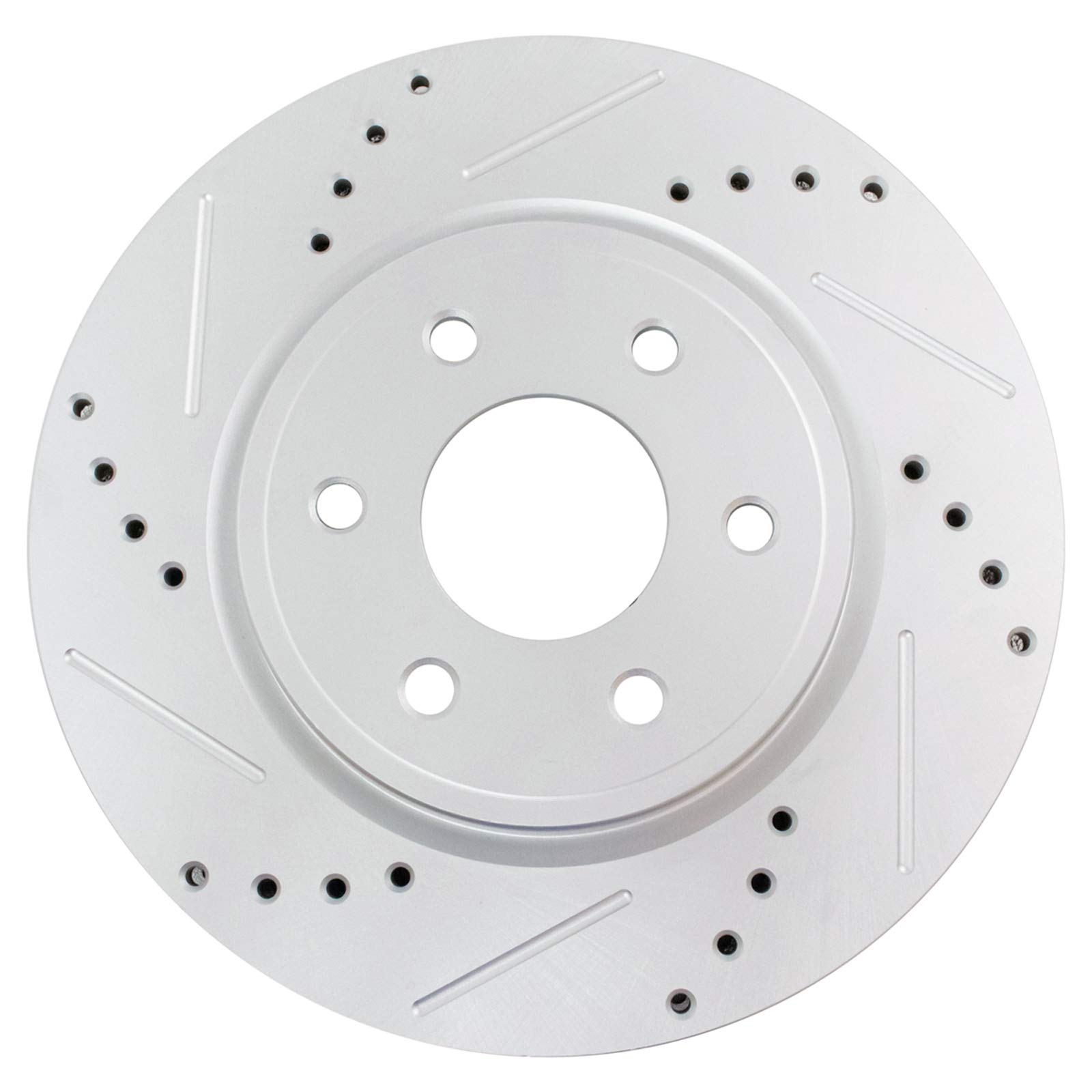 TRQ Front Posi Ceramic Brake Pads & Performance Rotors with Wheel Hub Bearing Kit - High-Performance Braking for Trucks, SUVs, and Off-Road Vehicles