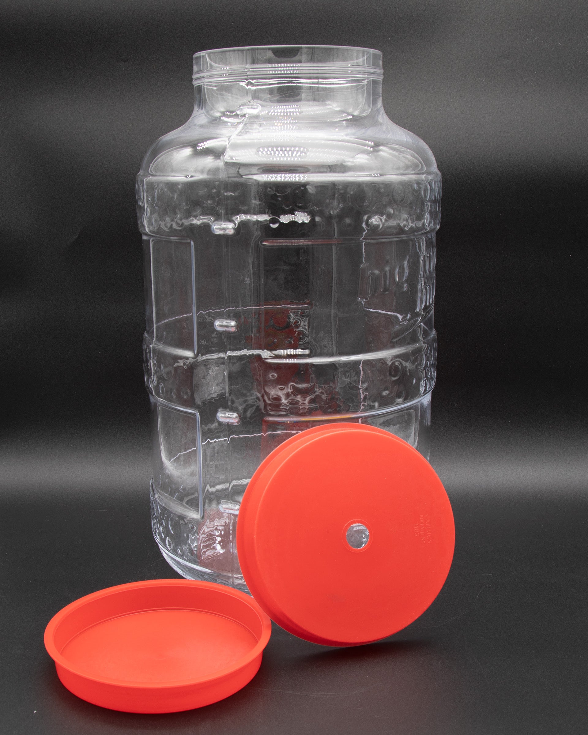 5.0 Gallon Glass Bottle with Two Caps - Round Design for Home Brewing, Water Storage & DIY Projects