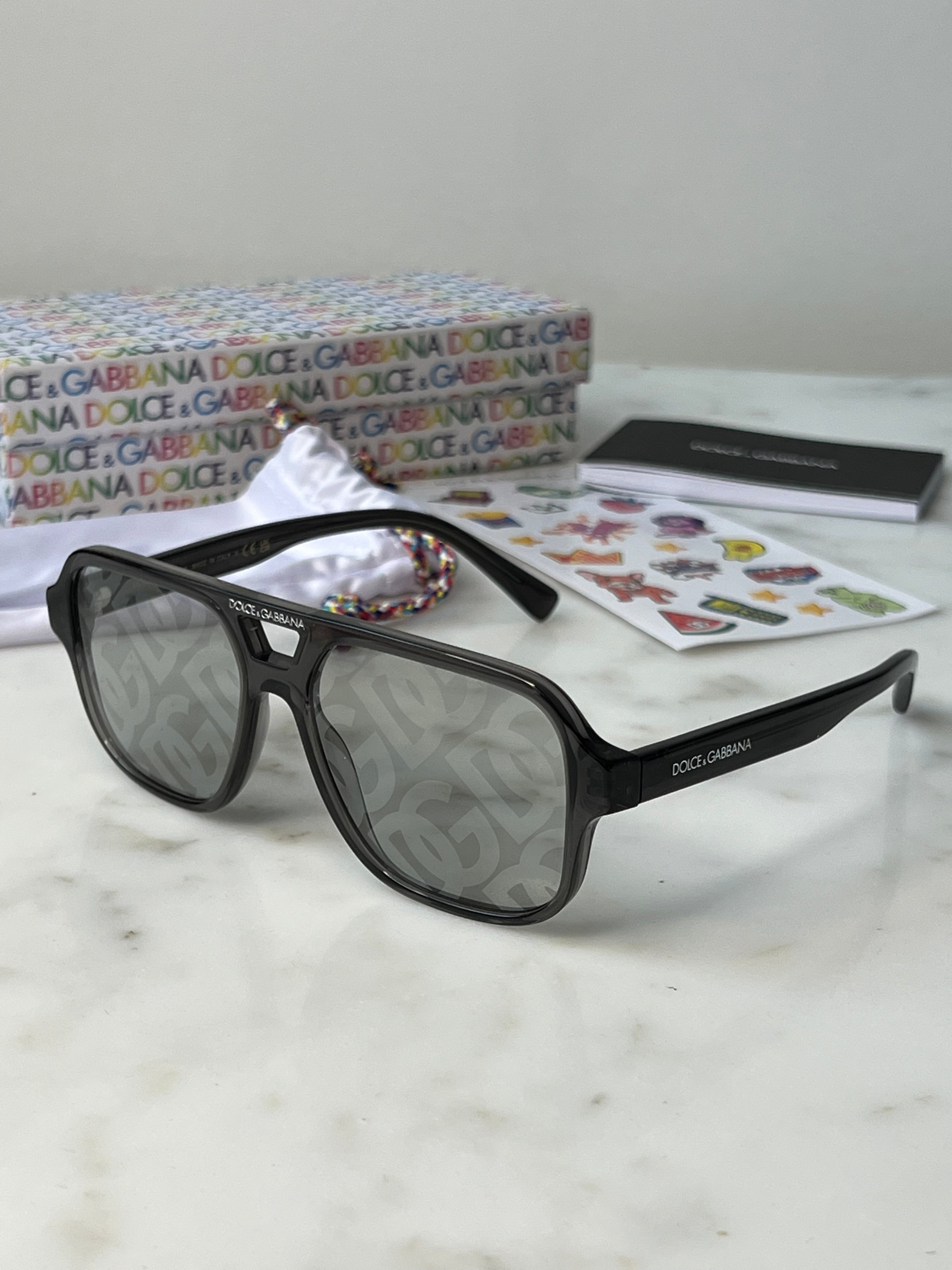 Dolce & Gabbana DX4003 Kids Aviator Sunglasses with Grey Mirrored Lenses - UV Protection for Boys & Girls - Perfect for Beach, Outdoor Play & Summer Fashion