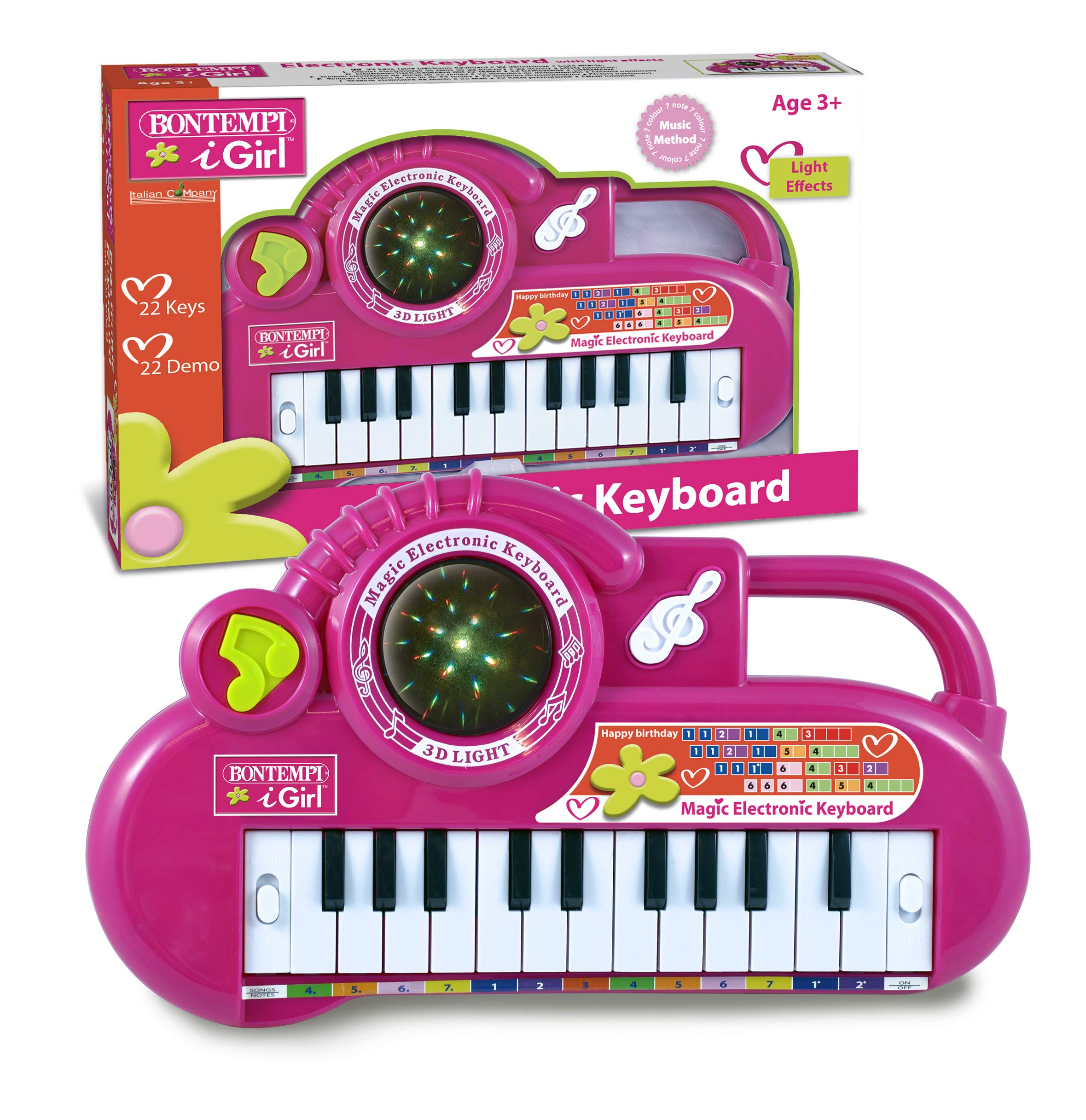 Bontempi 12-Key Keyboard - Portable for Kids & Beginners
