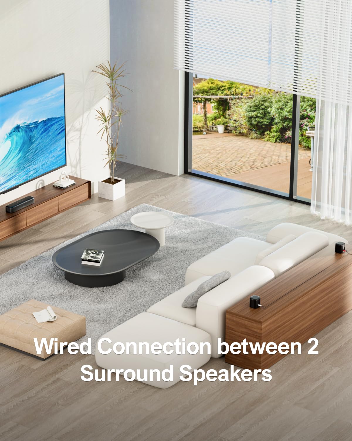 ULTIMEA Aura A30 5.1 Channel Sound Bar System with Virtual Surround Sound - 250W Peak Power, Wireless Subwoofer & 2 Rear Speakers for Smart TV - App Control, Optical/AUX/Bluetooth - Perfect for Home Theater, Movie Nights & Gaming