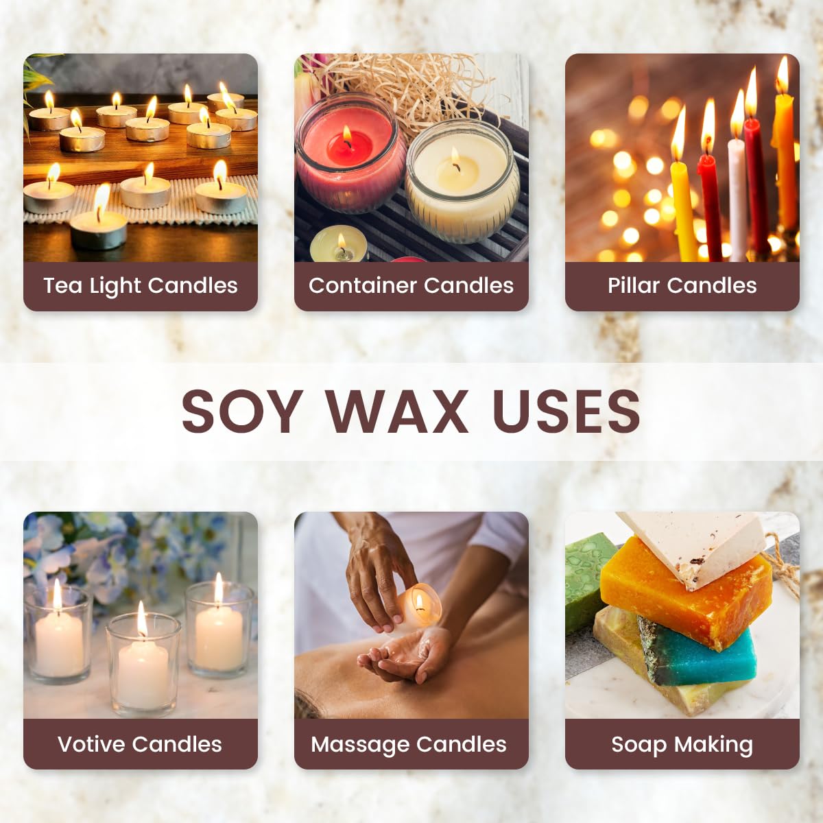 Premium Soy Wax Flakes for Candle Making - 500g Natural, Eco-Friendly Vegetable Wax Chunks (High-Grade Candle Wax Raw Material) - Perfect for DIY Candles, Aromatherapy, and Home Decor