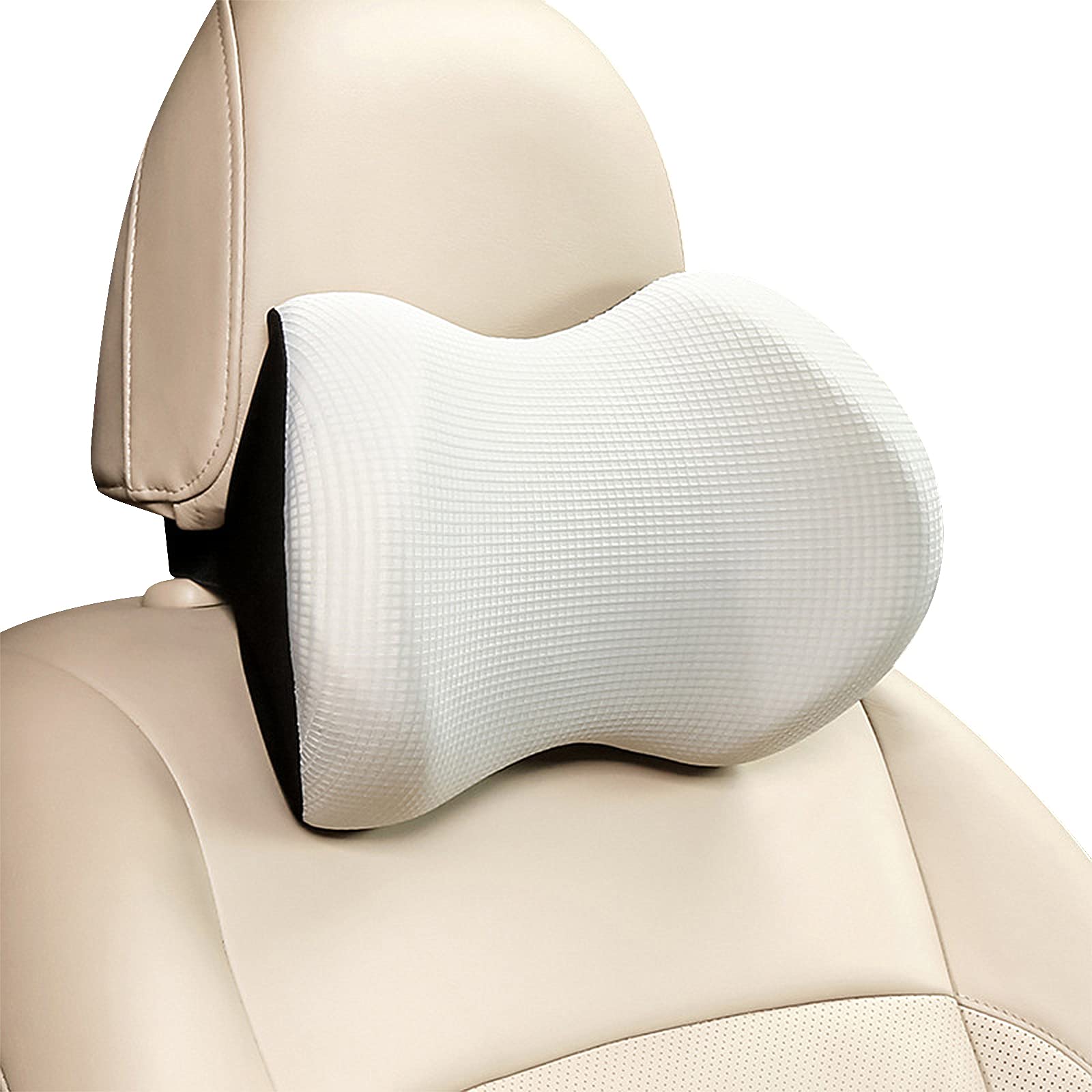 Ergonomic Car Neck Pillow with Memory Foam - Cervical Pain Relief Headrest Support for Driving, Travel, Office & Gaming - Soft Comfort Pillow for Cars, Work & Home Use