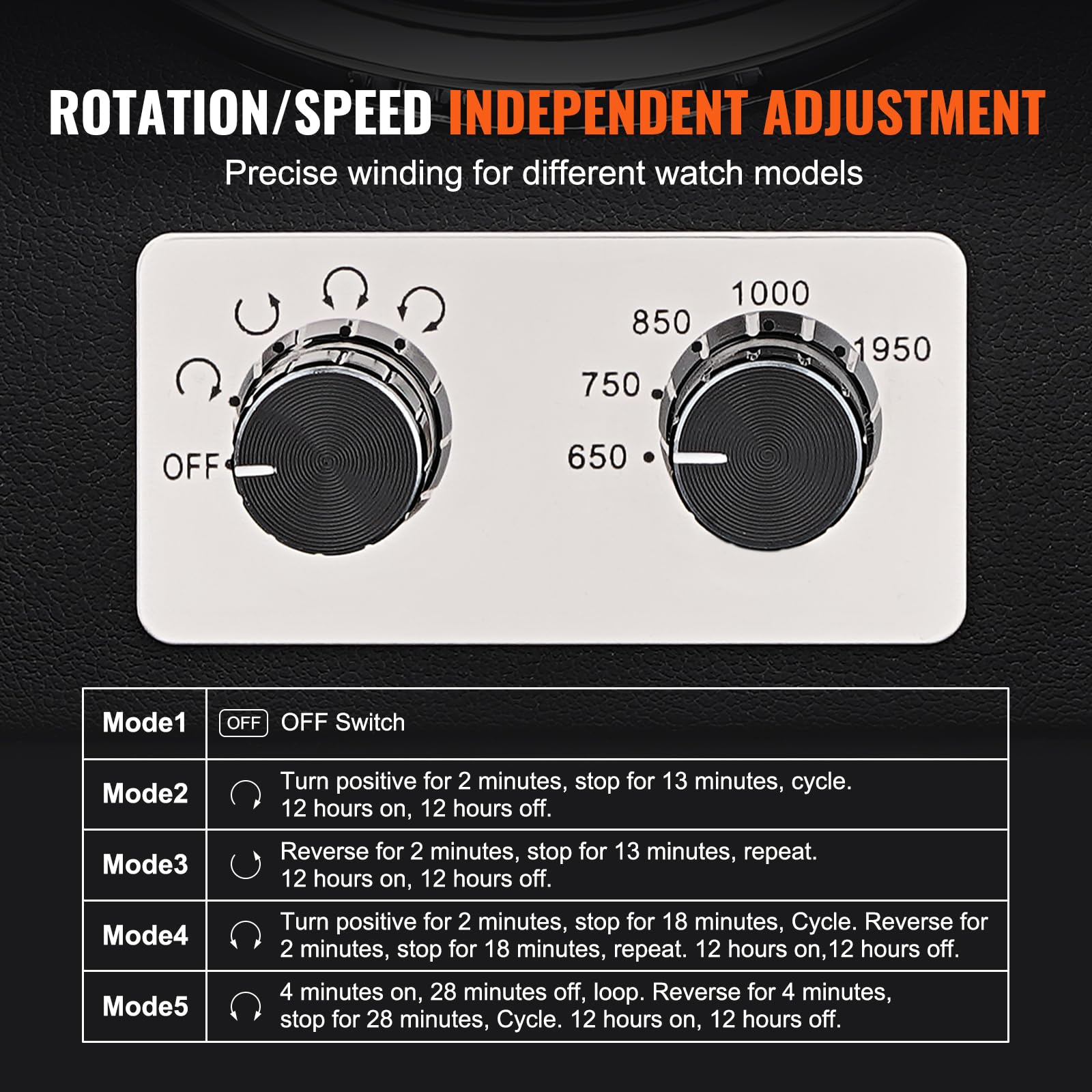 VEVOR 8 Watch Winder Box for Automatic Watches - Quiet Japanese Motor, LED Light, Adjustable Speed & Direction - Perfect for Rolex, Omega Luxury Watch Storage & Display (Black) | Home Office & Travel Use