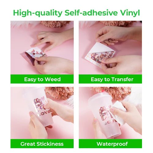 xTool M1 Self Adhesive Vinyl Kit - Premium Cutting Machine Material for DIY Crafts, Sign Making & Home Decor Projects