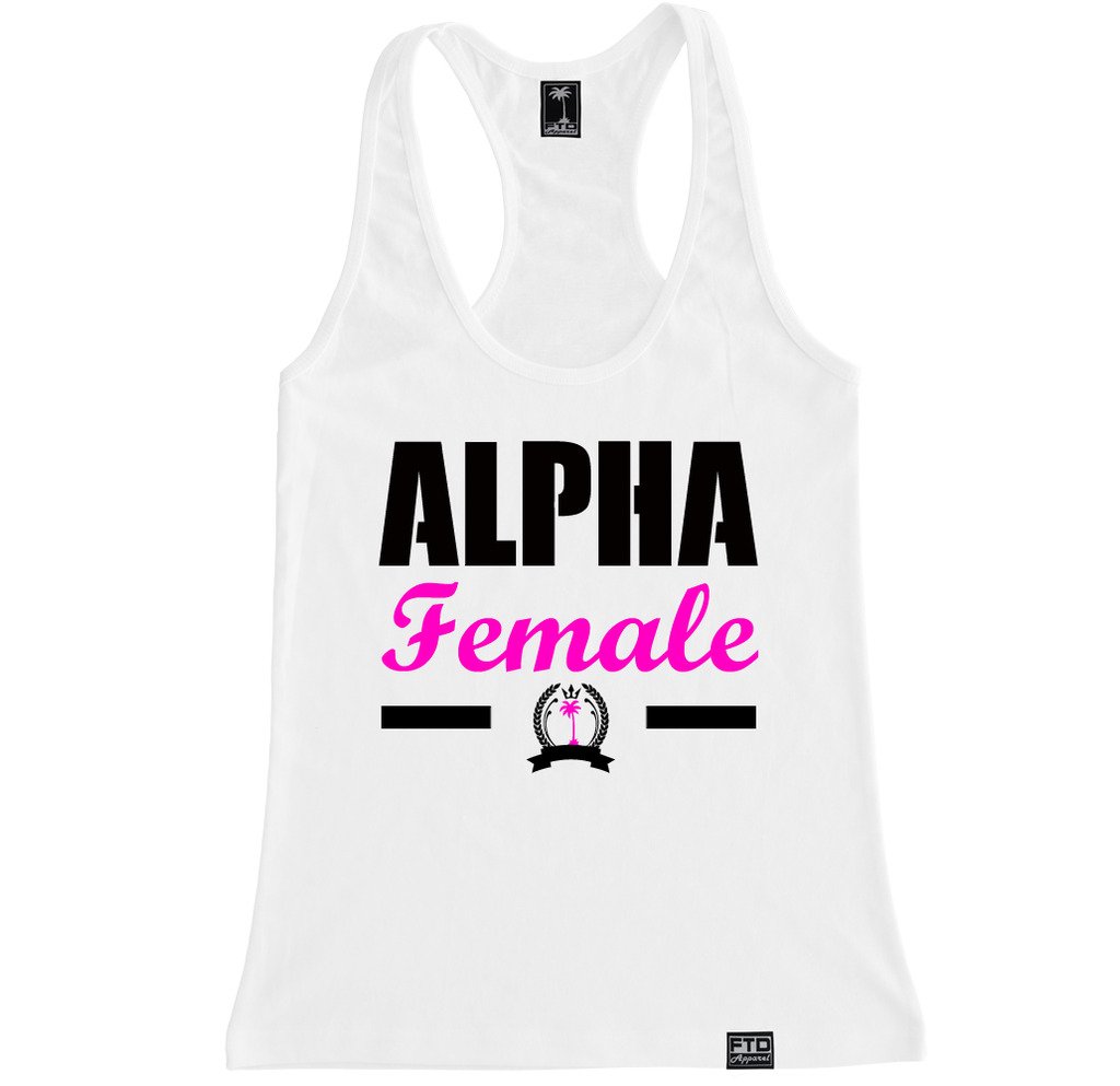 FTD Apparel Women's Alpha Female Racerback Tank Top - Workout, Yoga & Gym Essential - Comfortable & Stylish Athletic Wear for Women
