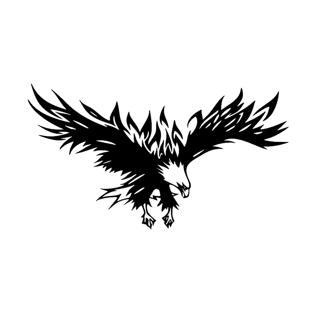 Eagle Car Decals 1 Pack - Black Vinyl Stickers for Cars, Trucks, SUVs & RVs - Universal Hood & Body Side Graphics - Perfect for Customizing Vehicles & Showing Team Spirit