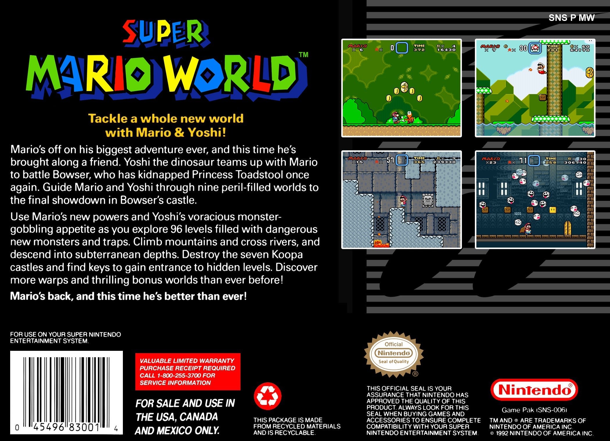 Super Mario World Game - Nintendo Switch & SNES Classic Edition | Fun Adventure for Kids & Adults | Perfect for Family Game Nights & Retro Gaming Enthusiasts
