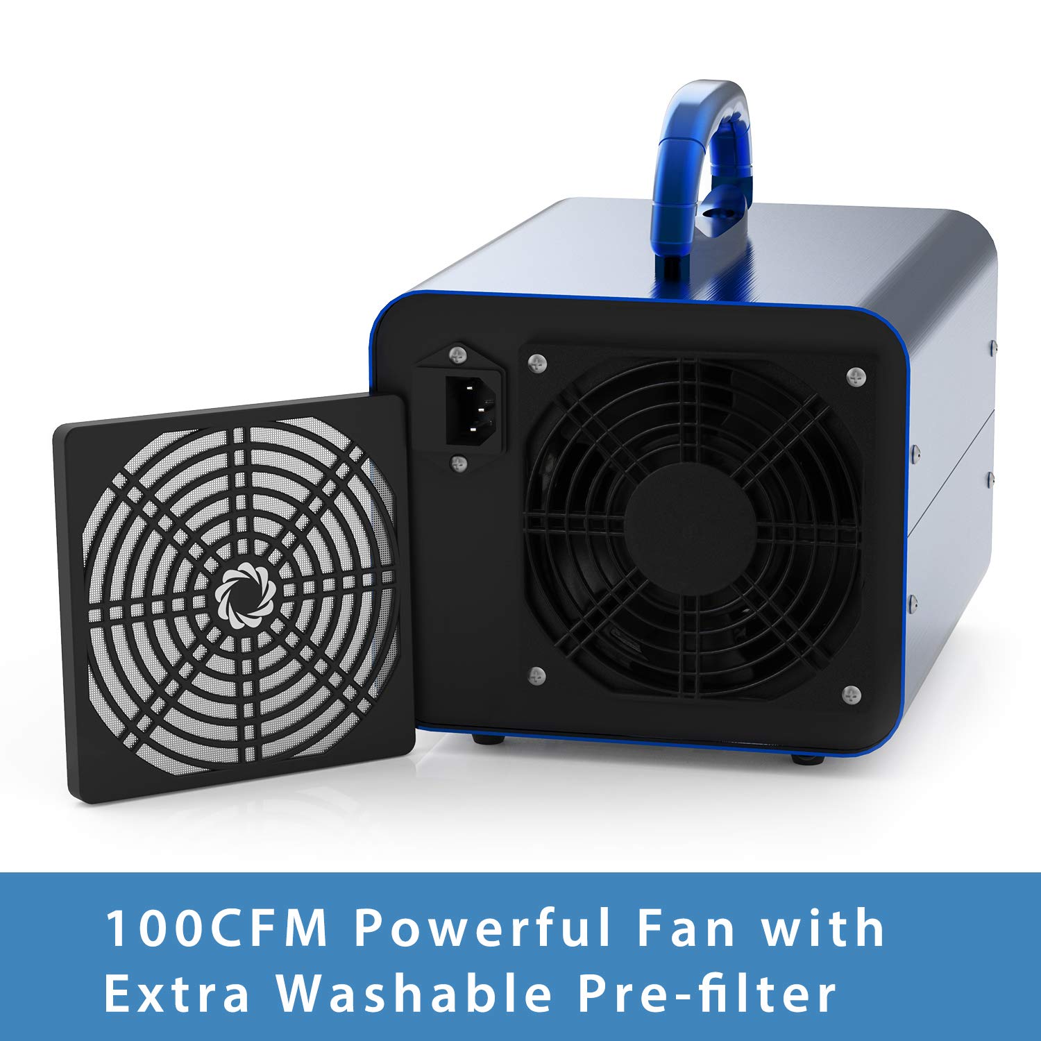 Airthereal MA10K-PRODIGI 10,000mg/hr High Capacity Ozone Generator - Odor Eliminator & Air Purifier for Home, Office, Car, and Pet Areas - Adjustable Settings for Any Room Size (Blue) - Perfect for Smoke, Mold, and Allergen Removal