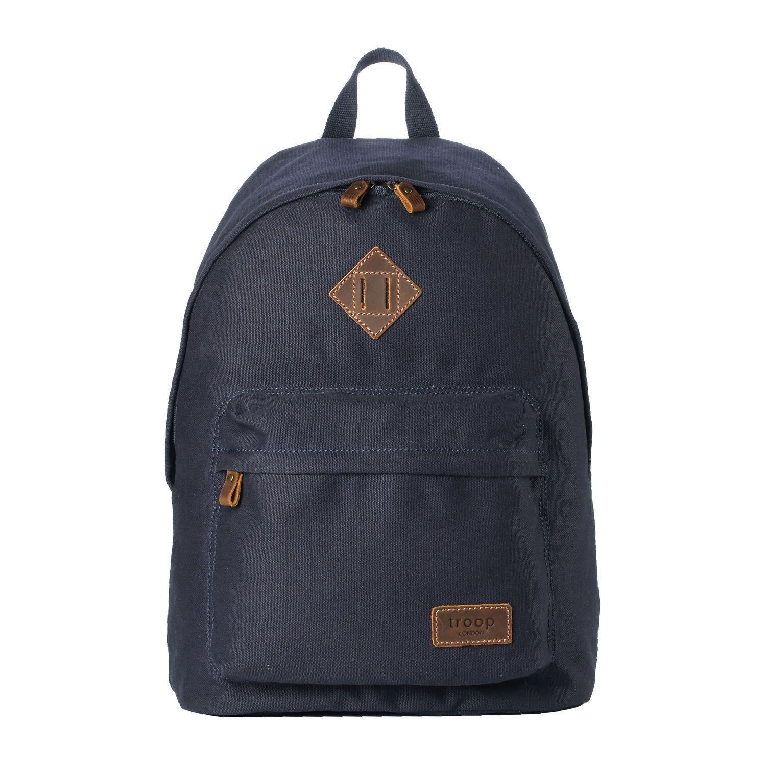 Troop London Heritage Canvas Backpack - Durable Casual Daypack for Men & Women | Perfect for Travel, School & Everyday Use