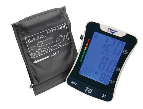 PhysioLogic Digital Blood Pressure Monitor with Adult Cuff - Accurate Home Use & Health Tracking for Hypertension Management