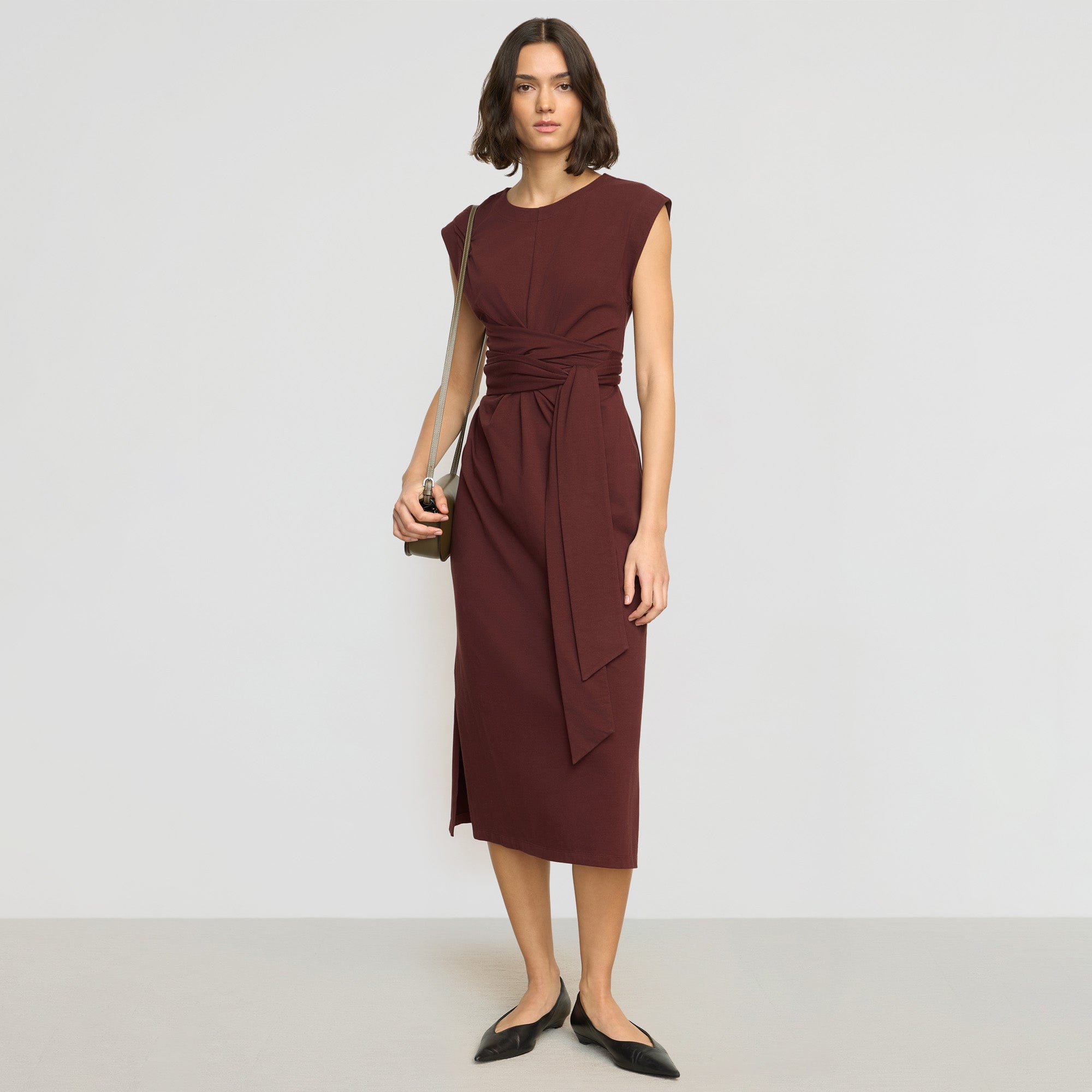 Fei Tie Front Organic Cotton Dress - Women's Flowy Boho Summer Dress for Beach, Vacation & Casual Wear
