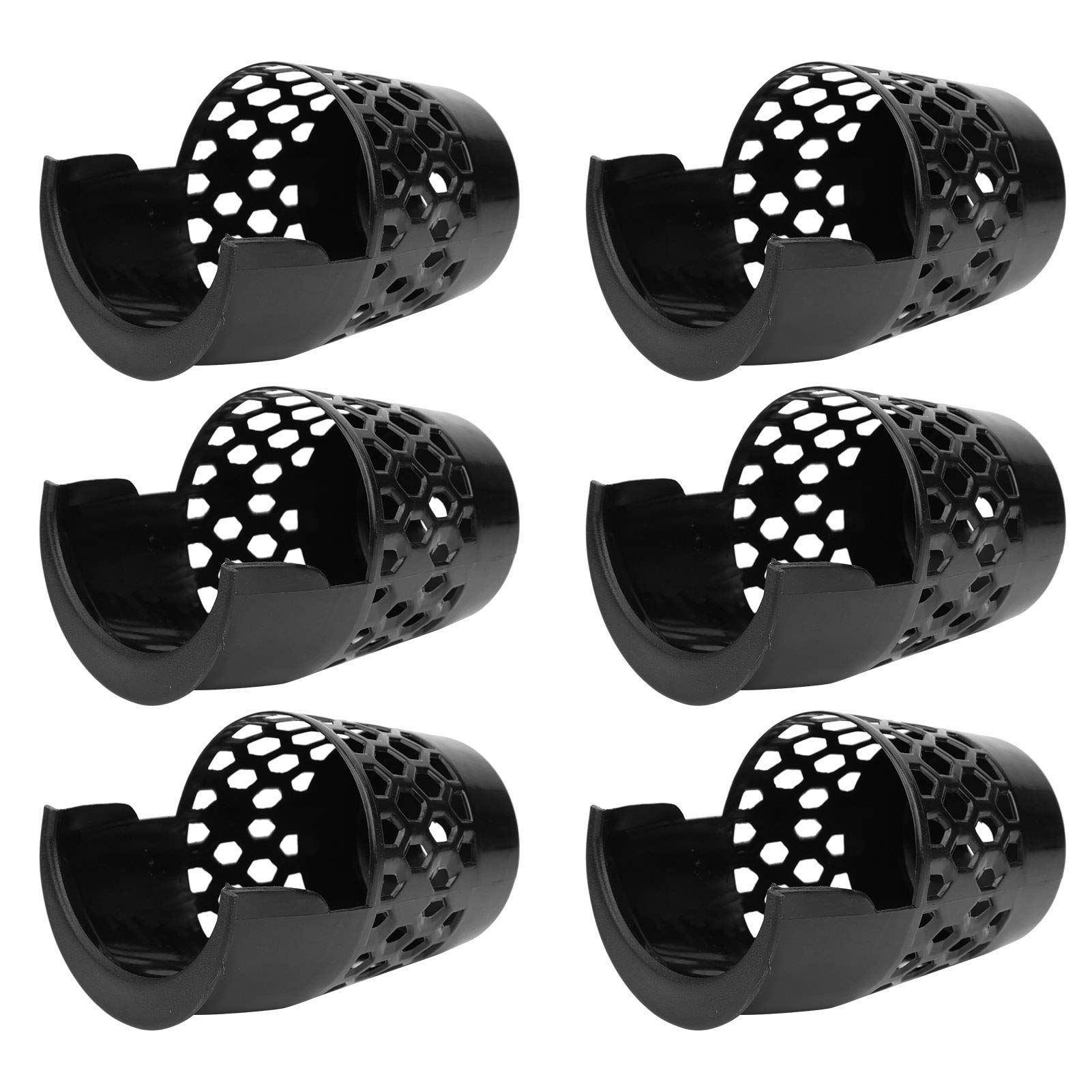 6Pcs Plastic Billiard Ball Web Baskets - Pool Table Pockets Storage Drop Net Bags Accessories for Billiards, Snooker & Game Room Organization (Black) - Perfect for Home Bars, Game Rooms & Pool Halls