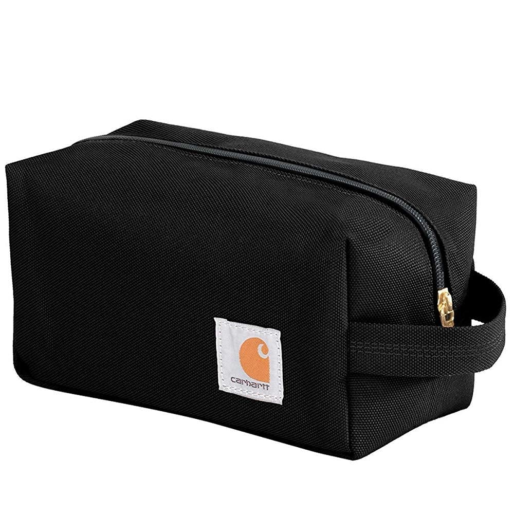 Carhartt Travel Toiletry Bag - Durable Water-Resistant Organizer for Men & Women - Black One Size - Perfect for Camping, Gym, Business Trips & Daily Use