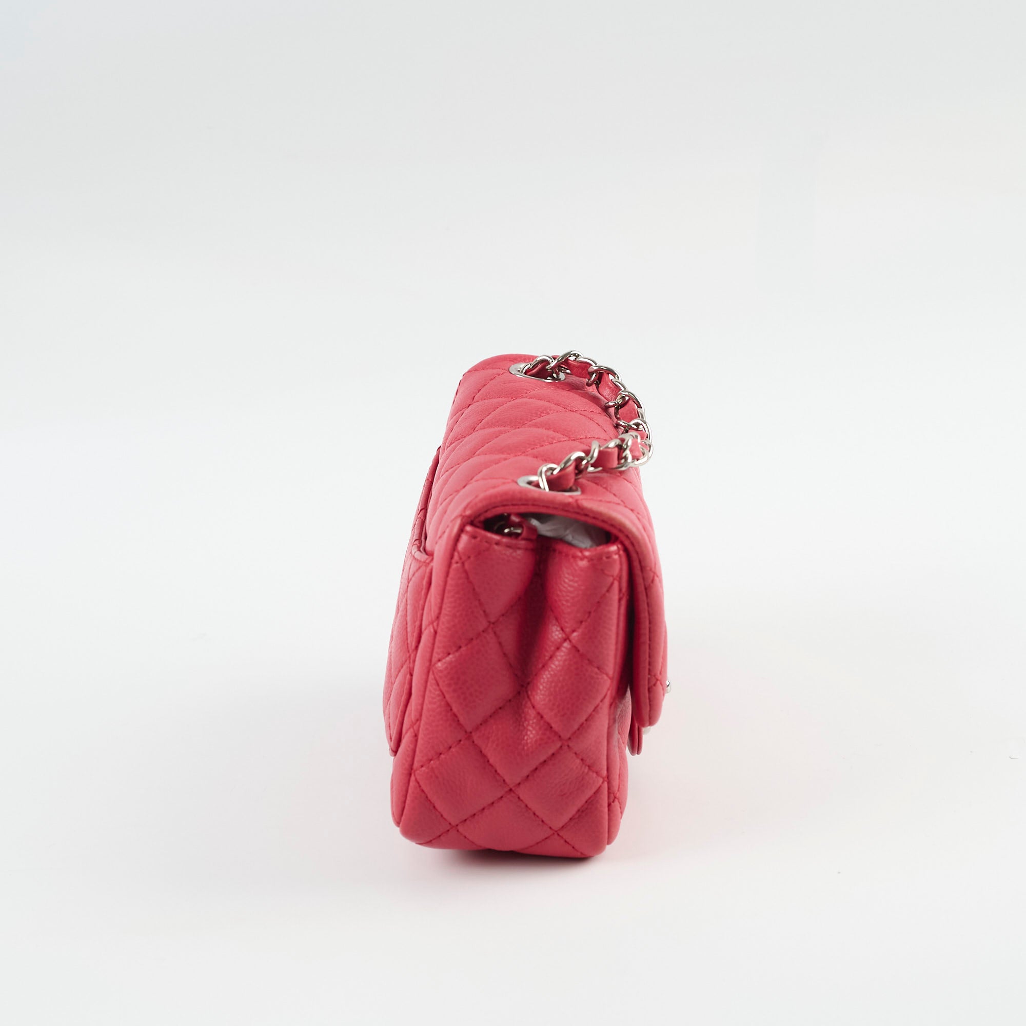 Chanel Caviar Leather Mini Square Flap Bag in Red - Perfect for Evening Parties, Date Nights & Luxury Fashion Accessories