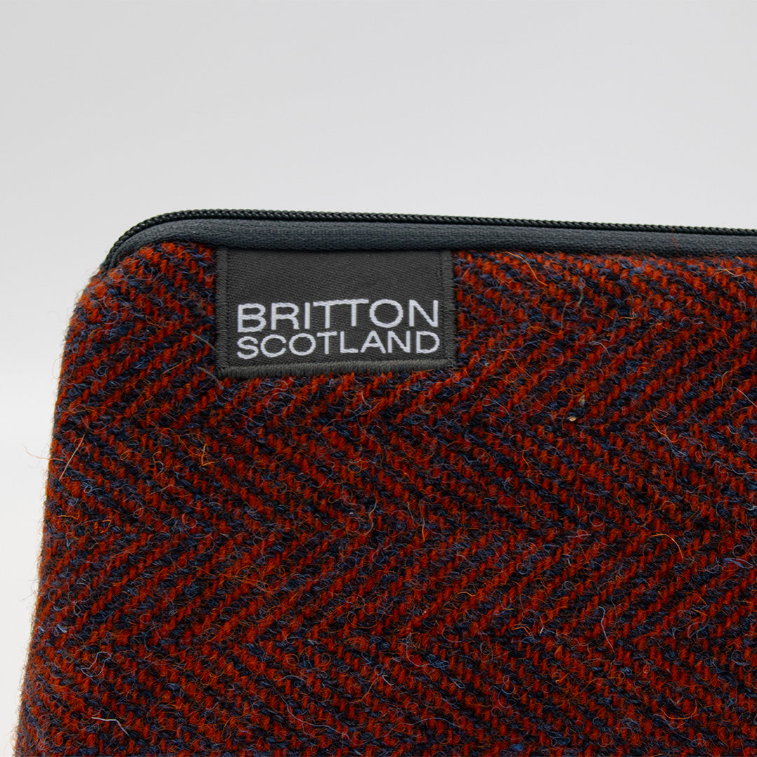 Britton Scotland Handmade Harris Tweed Large Pencil Case - Premium School & Office Stationery Organizer for Students & Professionals