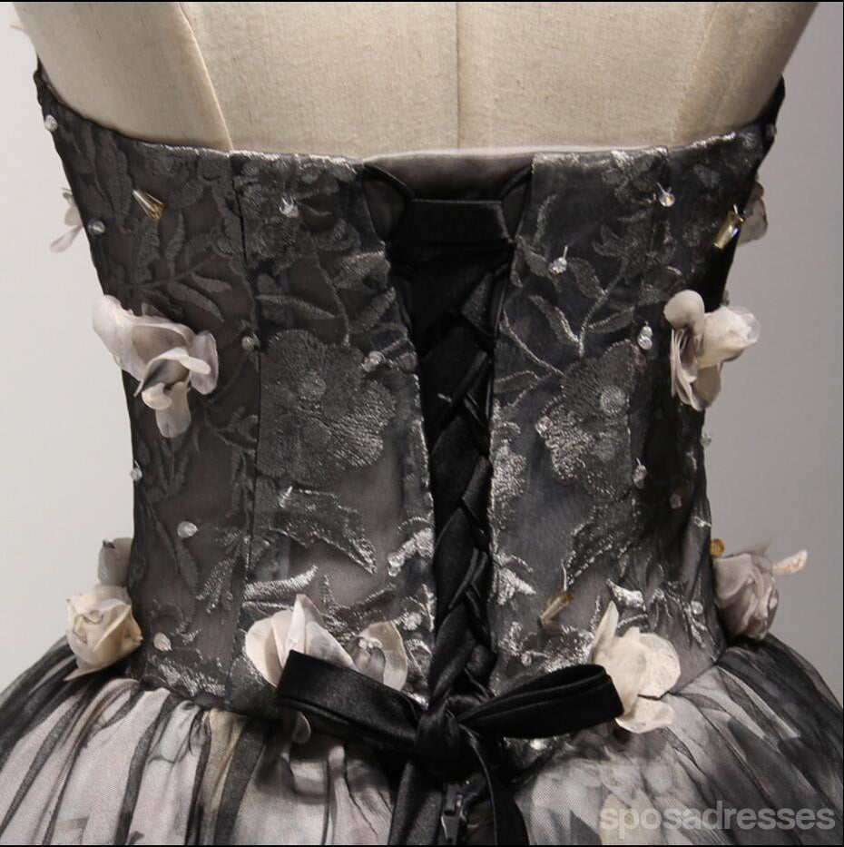 Handmade Black Floral Homecoming Prom Dress - Elegant Little Black Dress for Party & Evening Events | Perfect for Homecoming, Prom, Cocktail Parties & Special Occasions