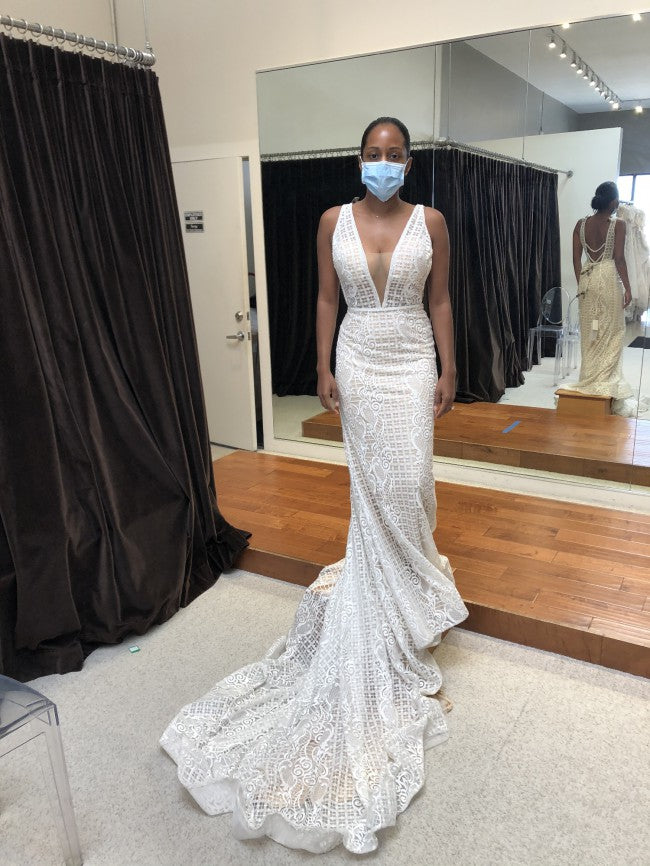 Calla Blanche Connie 18108 Sample Wedding Gown - Elegant A-Line Bridal Dress for Formal Weddings & Special Occasions