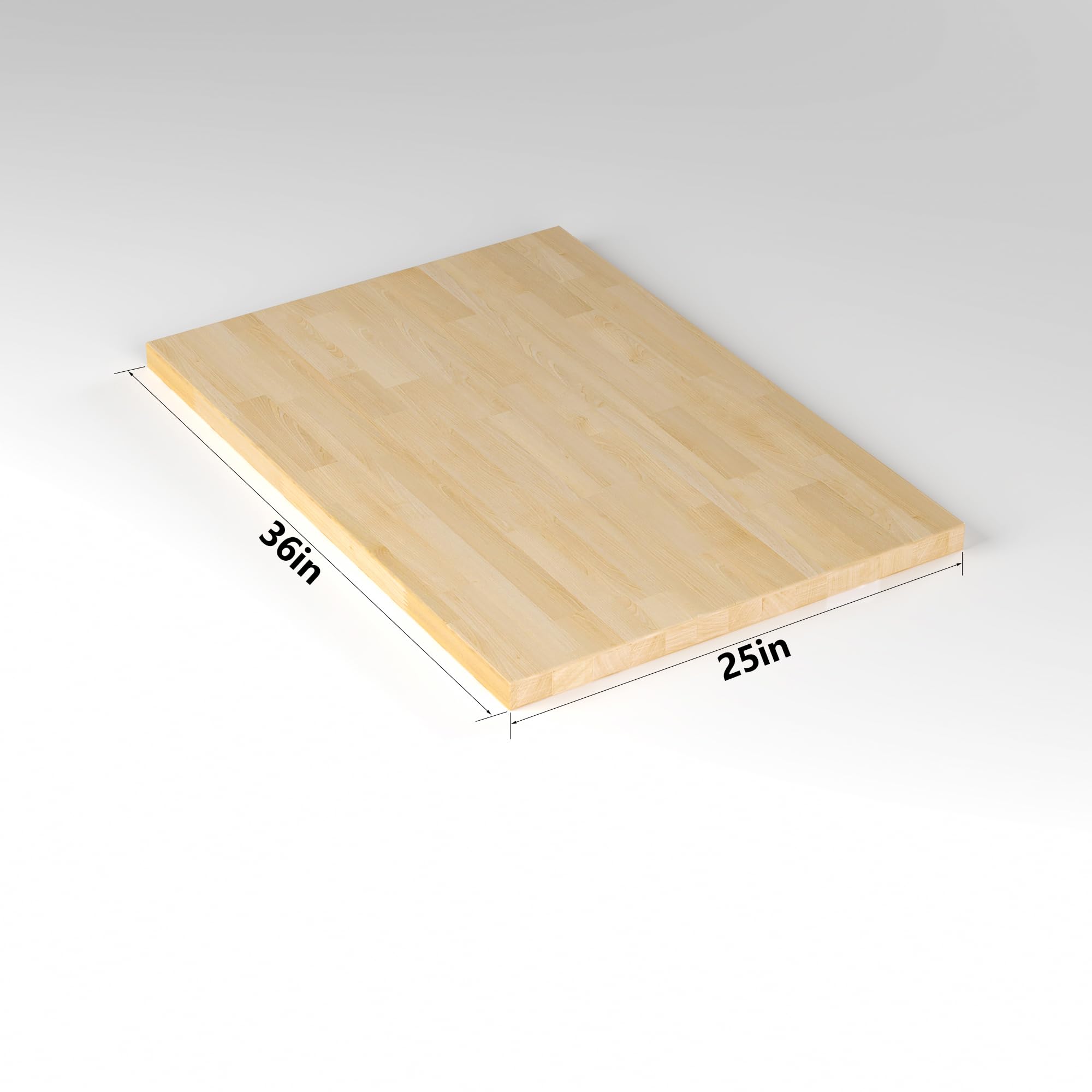 Premium Butcher Block Countertop - Solid Birch Hardwood Kitchen Island Top, Laundry Room Counter, Dining Table Surface - Unfinished 1.5