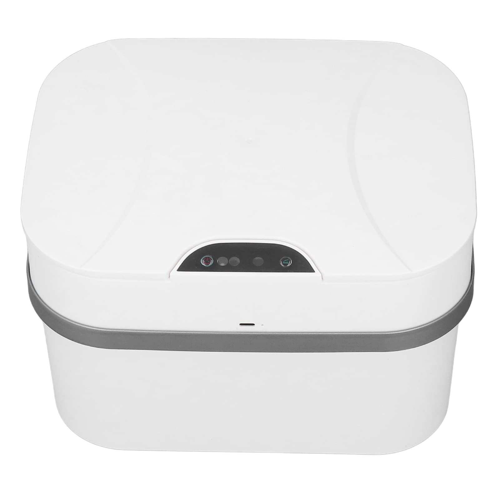 Honiwu Automatic Trash Can with Lid - Smart Motion Sensor, Foldable & Silent Garbage Bin for Kitchen, Living Room, Office (White) | Hands-Free Waste Disposal for Home & Workspaces