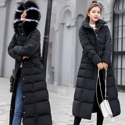 Women's Winter Jacket - Long Thick Puffer Coat with Detachable Fur Hood | Warm Windproof Parka for Cold Weather, Snow & Outdoor Activities