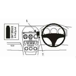 ClicOn No Holes Center Dash Mount for Mazda 6 (2002-2007) - Secure Phone Holder for Hands-Free Navigation & Driving