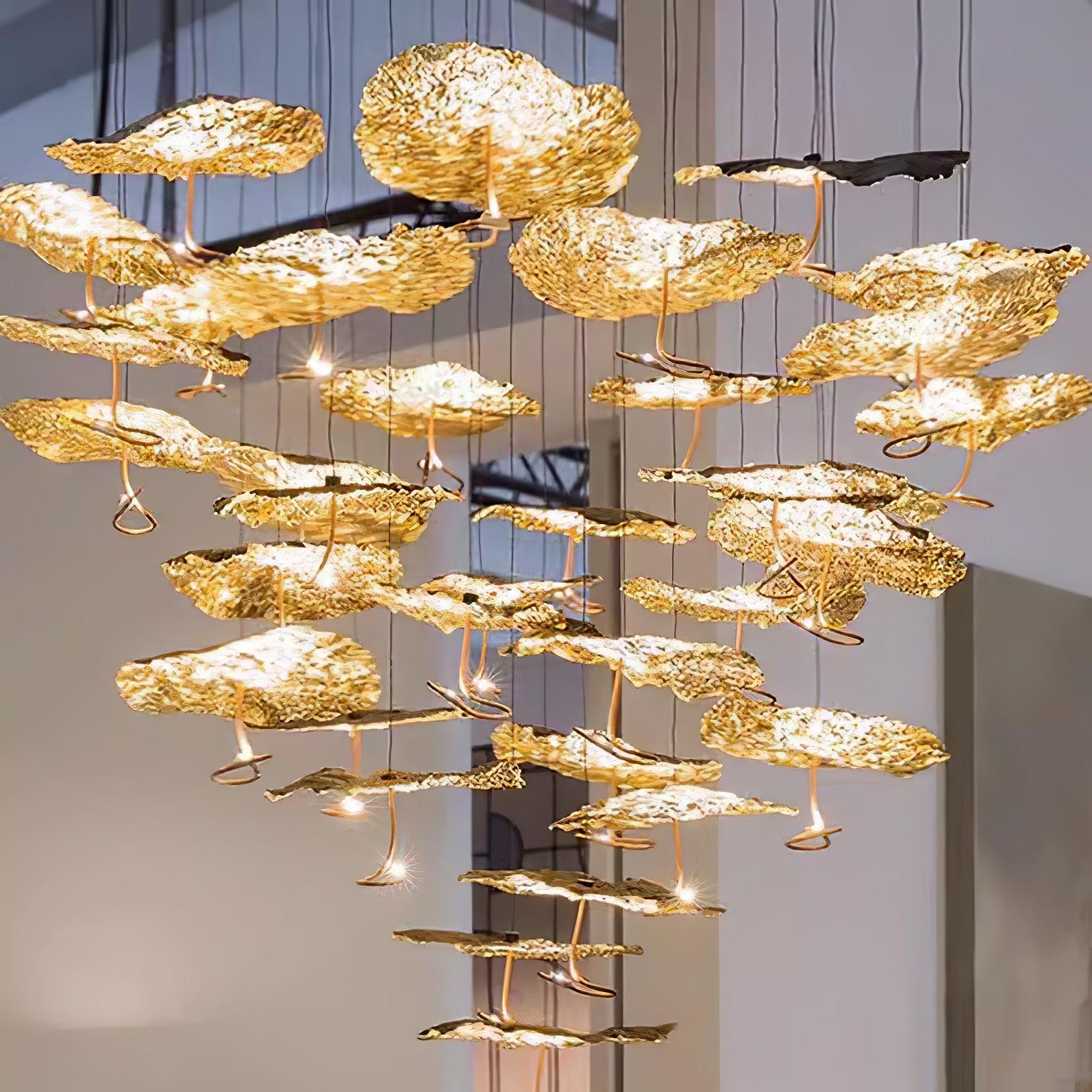 Brass Aviary Constellation Chandelier - Elegant Celestial Lighting Fixture for Dining Room, Bedroom or Living Room Decor