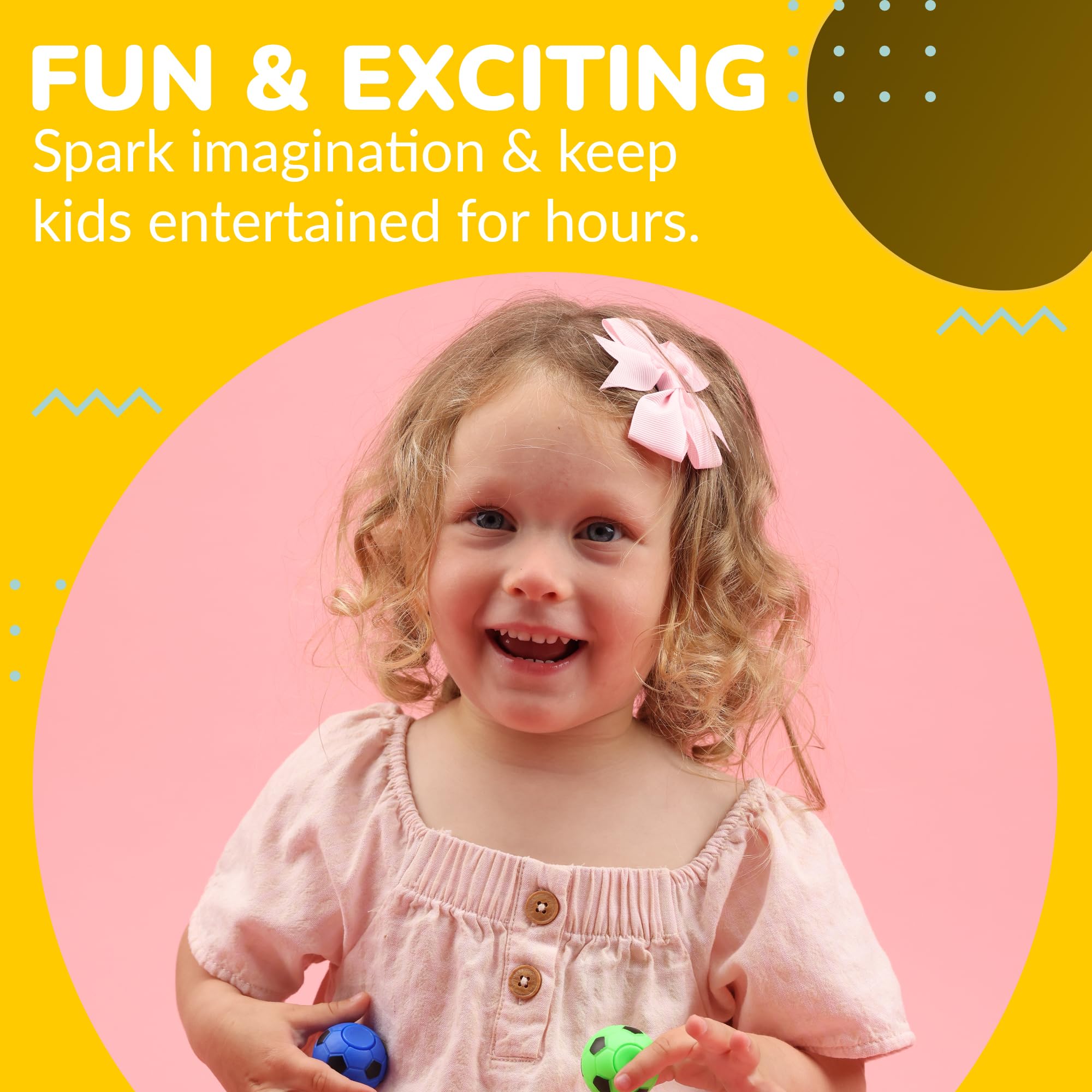 Entervending 2 Inch Fidget Spinners - 12 Pack Stress Relief Toys for Kids | Yellow Mini Spinners for Classroom Prizes, Party Favors & Easter Basket Stuffers | Perfect for ADHD, Anxiety Relief & Office Desk Toys