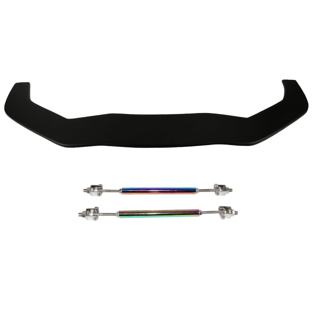 IKON MOTORSPORTS Front Splitter Lip & Rods for 2013-2020 Toyota 86 | Matte Black Polypropylene Body Kit | Air Dam Chin Bumper Spoiler with NEO Rods | Enhanced Aerodynamics & Sporty Styling for Street & Track Performance