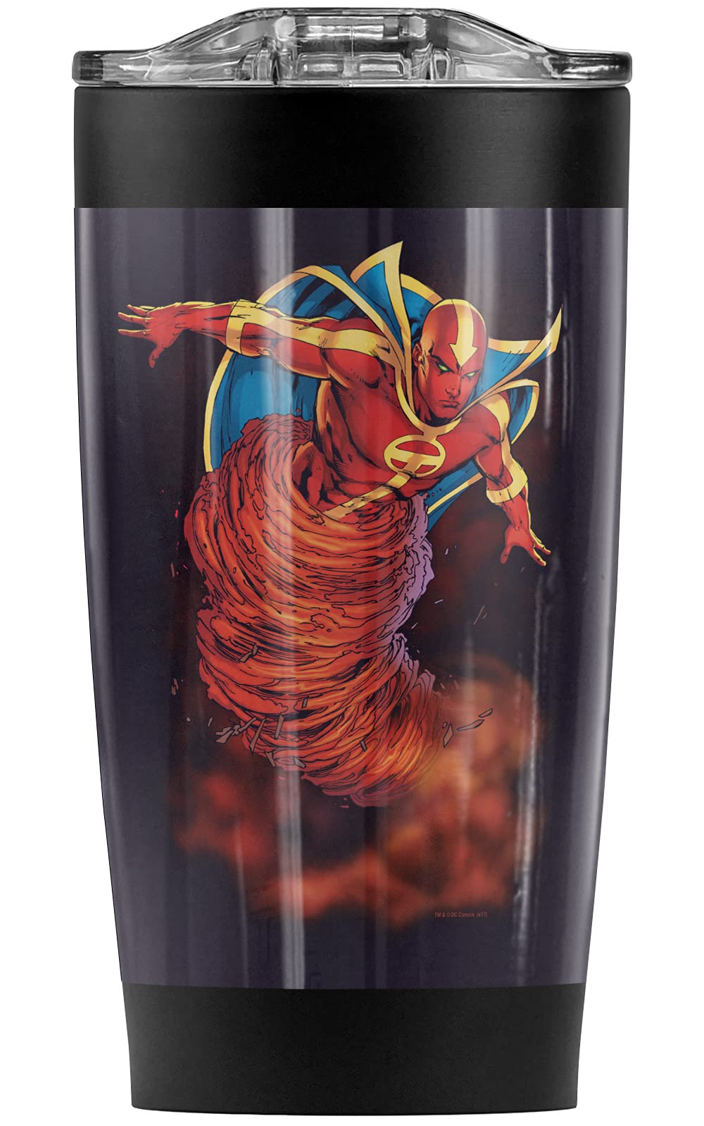 Justice League Red Tornado 20oz Stainless Steel Tumbler - Vacuum Insulated Travel Mug with Leakproof Lid | Double Wall Coffee Cup for Hot & Cold Drinks | Perfect for Superhero Fans, Office Commute, Gym & Outdoor Adventures