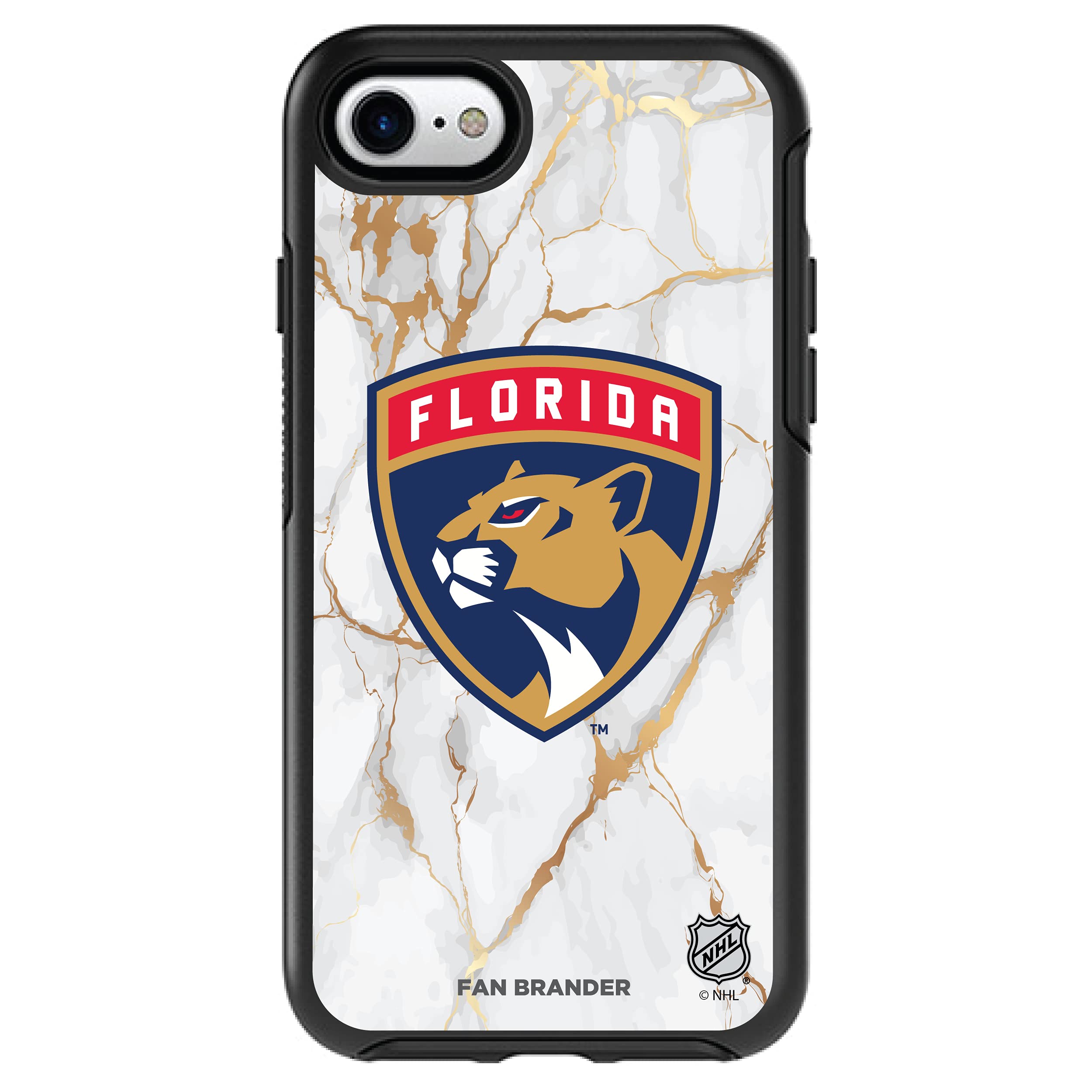 NHL OtterBox Symmetry iPhone Case - White Marble Design for Apple iPhone | Durable Protection for Sports Fans