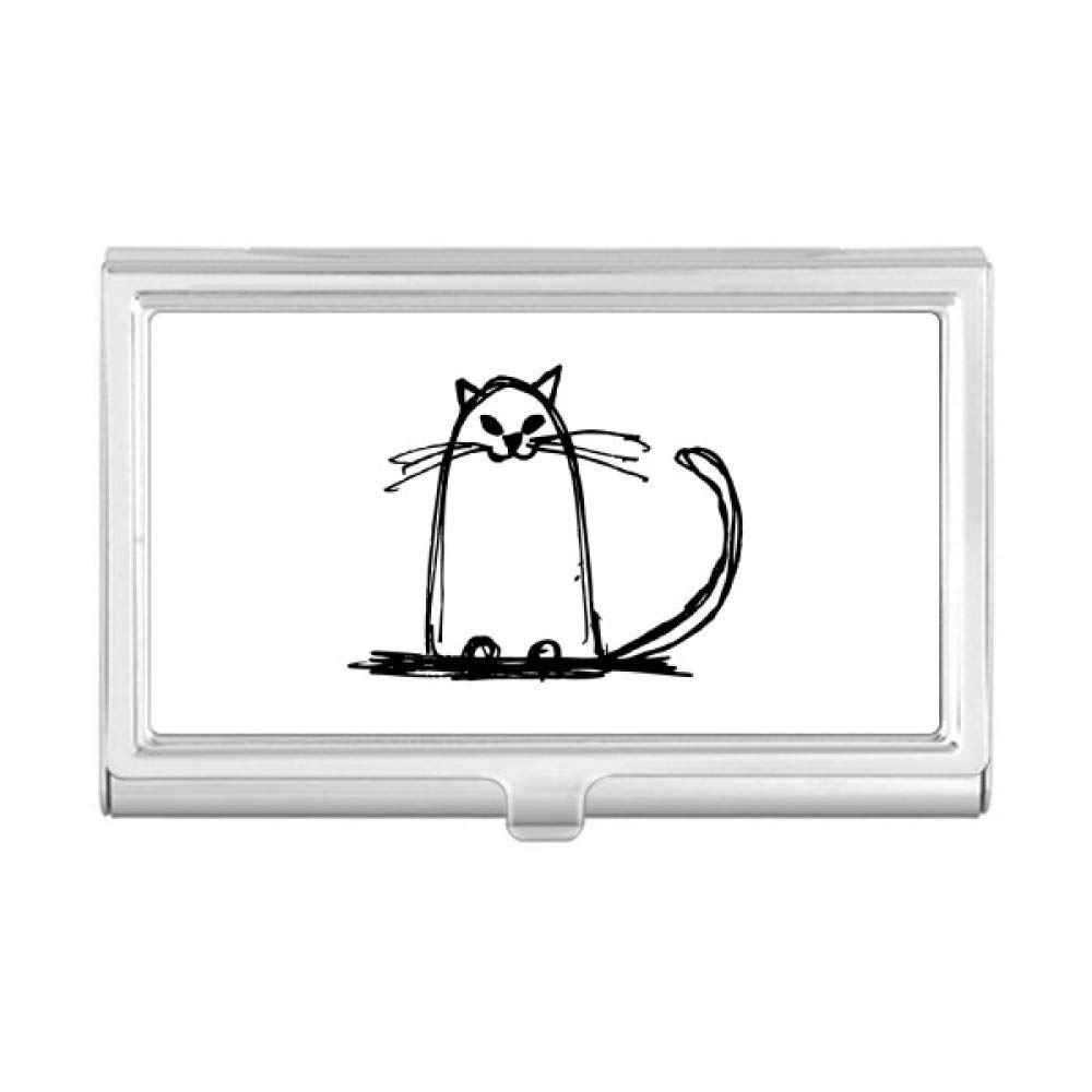 Stylish Curly Cat Smile Business Card Holder - Cute Animal-Themed Card Case for Office, Wallet & Purse Organization - Perfect for Professionals, Networking & Gift Giving