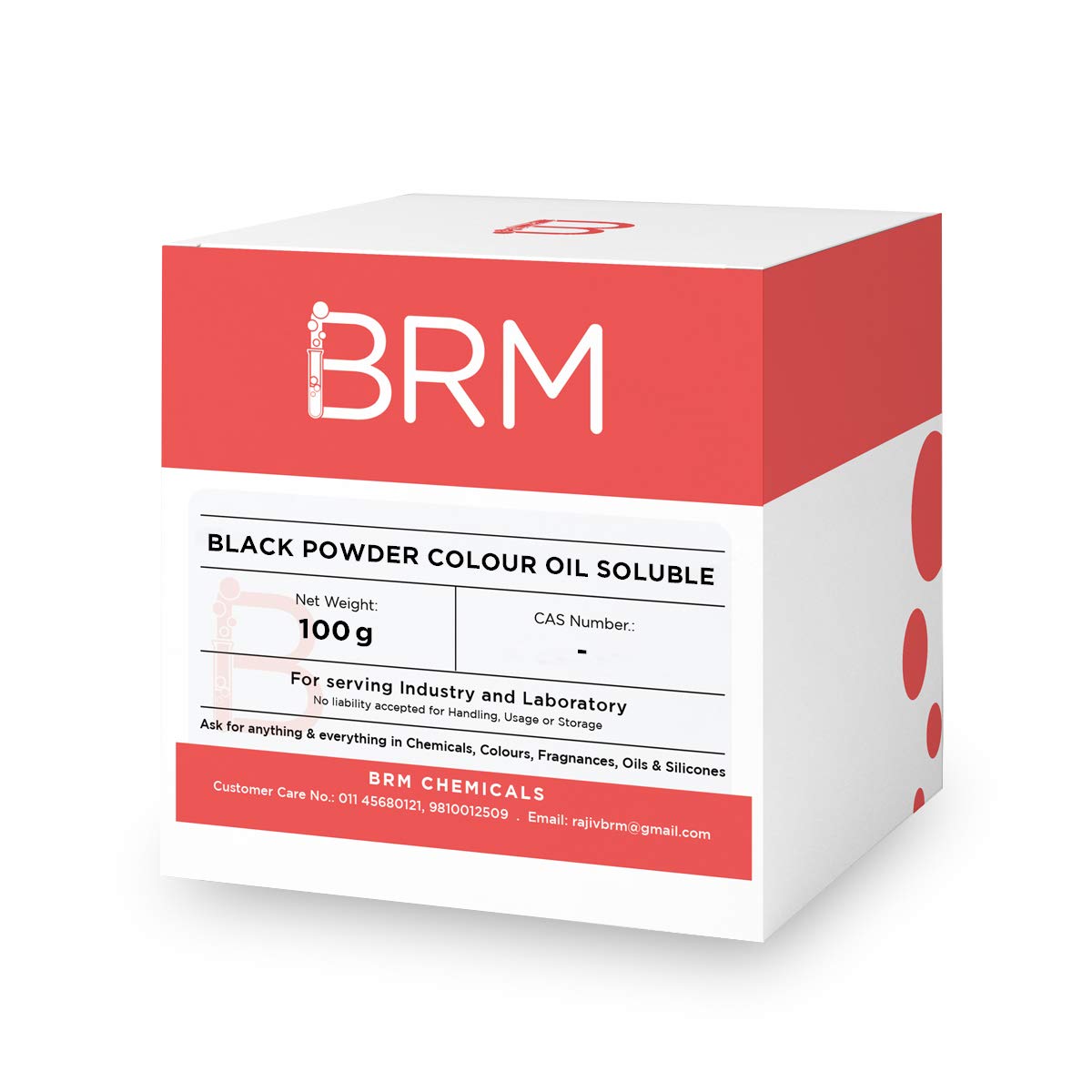 BRM Chemicals Black Powder Color - 100g Oil Soluble Dye for Soap, Candle, Shampoo, Lotion & Cosmetic Making | DIY Personal Care & Beauty Products | Perfect for Handmade Crafts, Bath Bombs and Lipstick Formulations