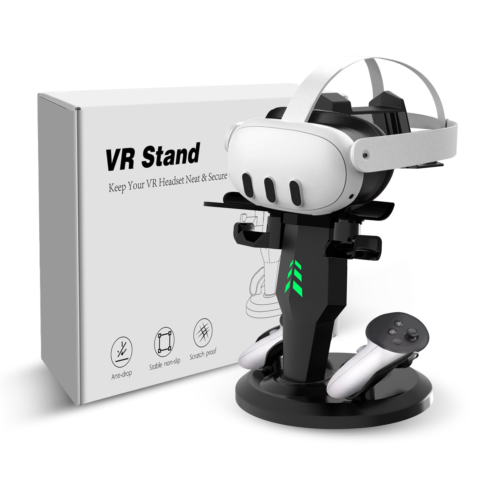 G-STORY Fast Charging Dock for Meta Quest 3/2/Pro VR Headset Controllers - LED Indicator Charging Station with 2 USB Ports | Perfect for Gaming, VR Training & Entertainment Setup