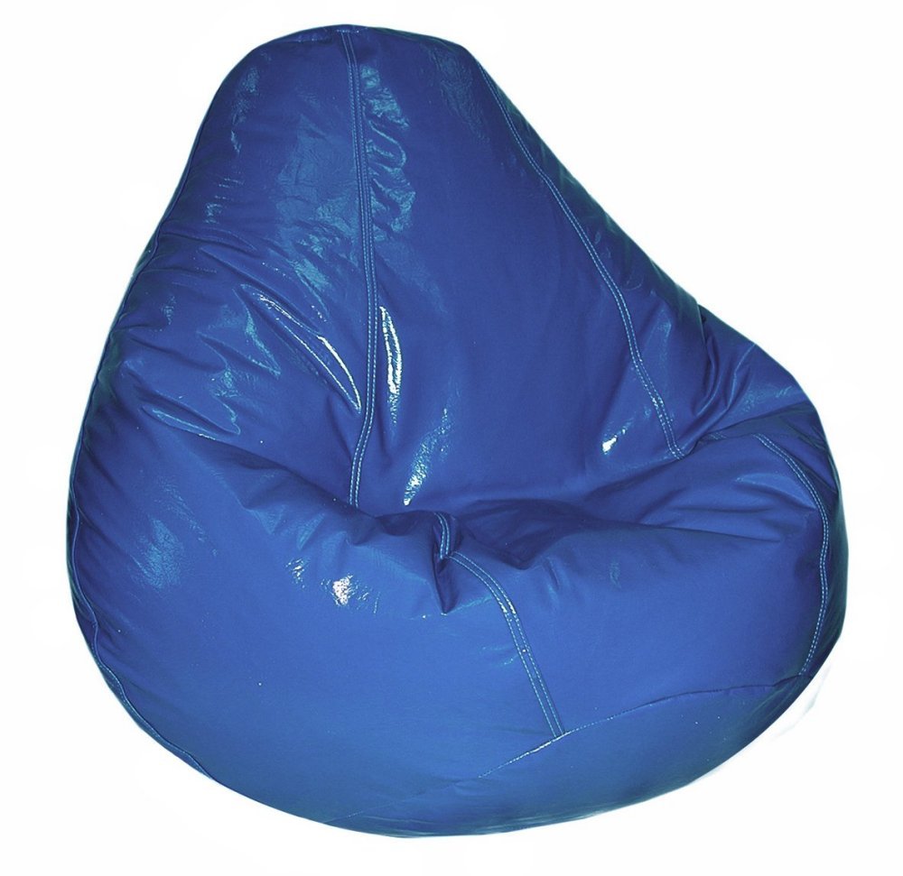 American Furniture Alliance Wetlook Bean Bag Chair for Adults - Navy Blue | Comfortable Lounge Seating for Living Room, Bedroom & Game Room