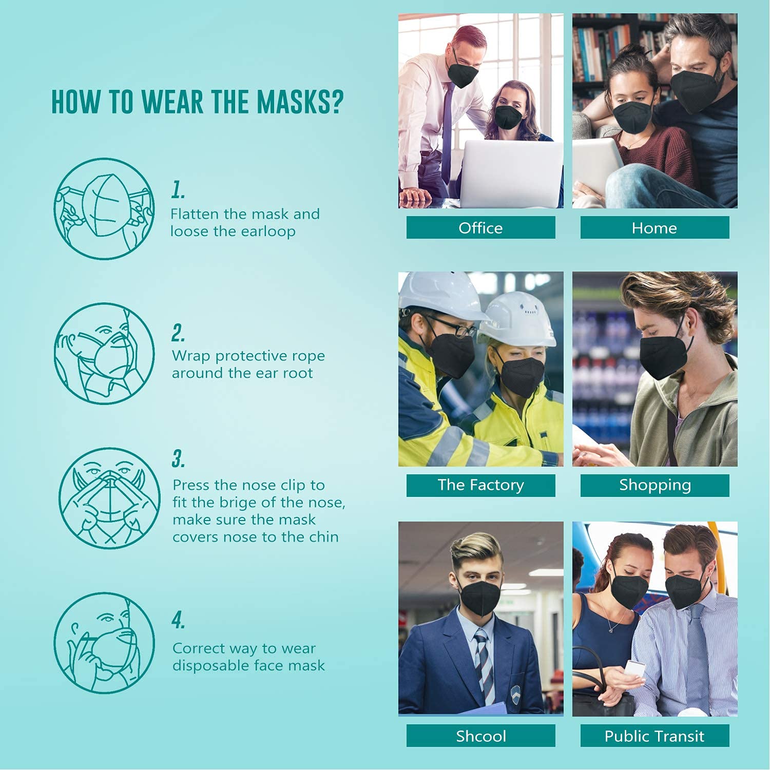 GreatDio (Pack of 10) NIOSH Approved N95 Respirator Masks - Individually Wrapped, 5-Layer Protection for Dust, Pollen & Particles - Ideal for Construction, Healthcare & Daily Protection