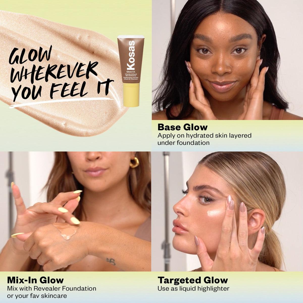 Glow I.V. Vitamin Infused Skin Enhancer - Hydrating Facial Serum with Antioxidants for Radiant Skin | Perfect for Daily Skincare Routine & Post-Workout Recovery