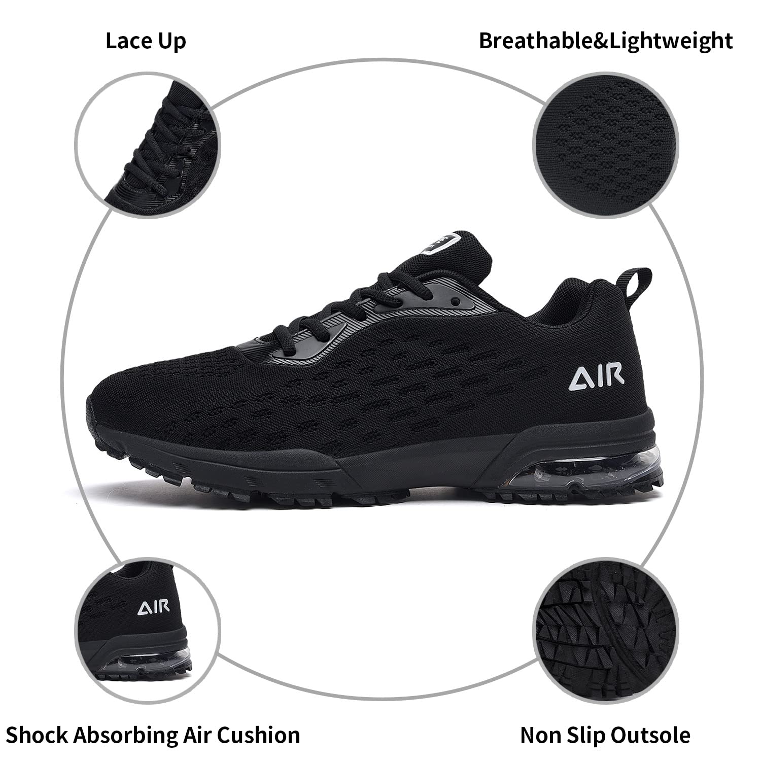 M MAGPER Men's Air Running Shoes - Lightweight Athletic Sneakers for Walking, Jogging, Tennis | Non-Slip Comfortable Design | US Sizes 7-12.5 D(M) | Perfect for Gym Workouts, Daily Training & Outdoor Activities
