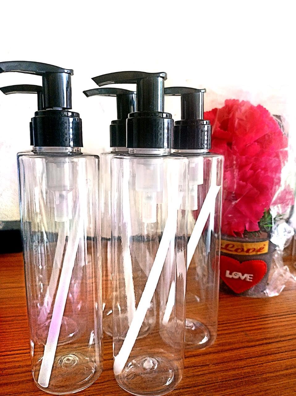 Refillable 200ml Clear Plastic Square Pump Bottles - Travel Size Cosmetic Containers for Toiletries, Shampoo, Oils (Set of 5) | Leak-Proof Squeeze Bottles for Home, Gym & Travel Essentials