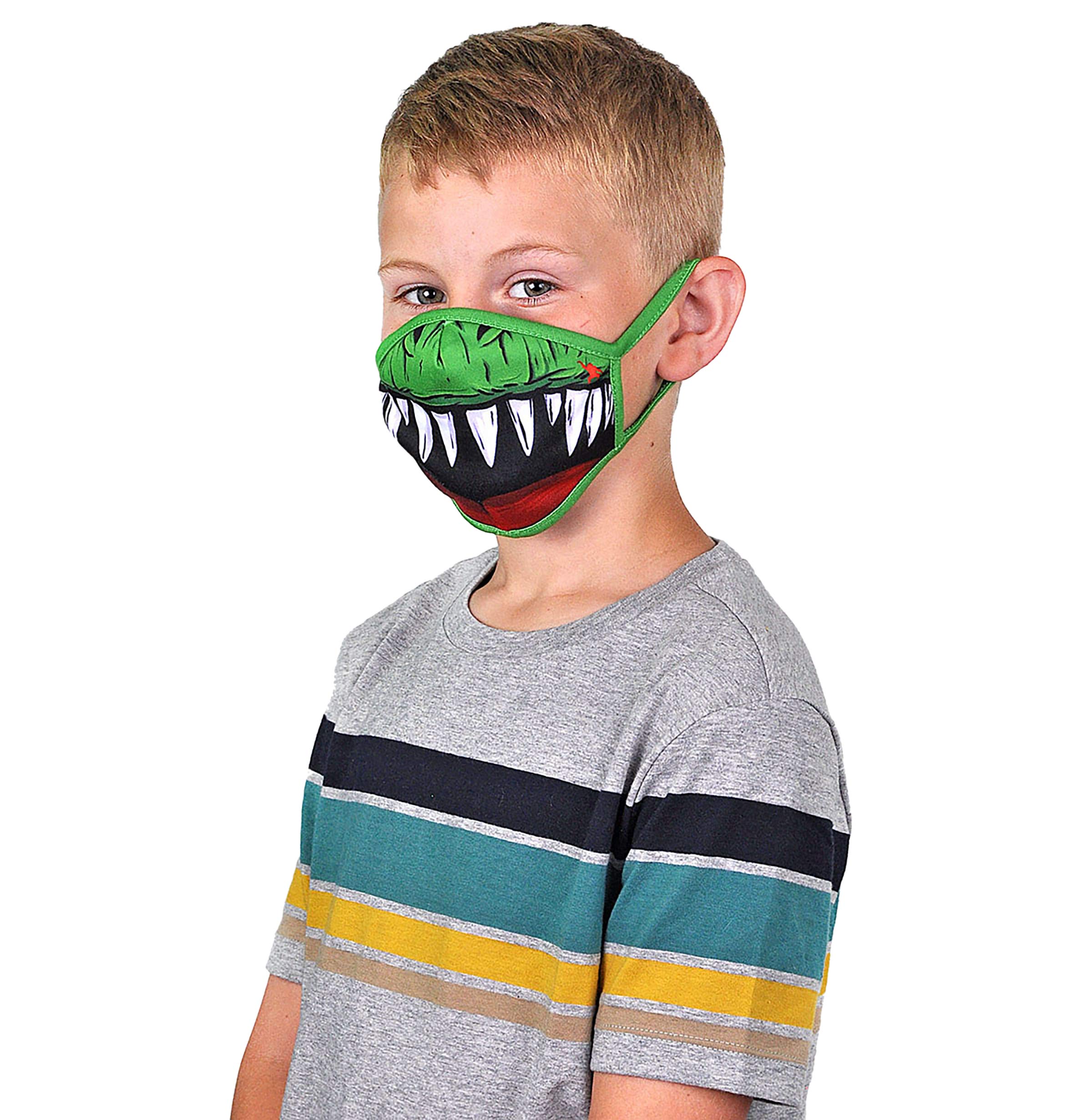 Wild Republic Wild Smiles Reusable Washable Half Face Mask - Comfortable & Breathable for Outdoor Activities, Travel & Daily Protection