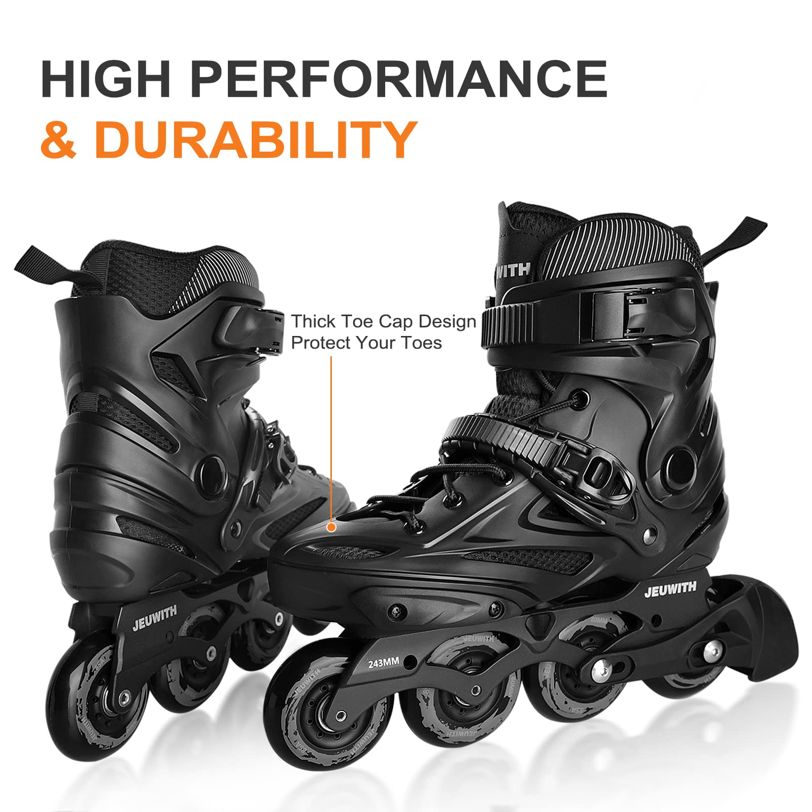 Inline Skates for Women & Men - Professional Outdoor Street Roller Skates for Adults - Unisex Fitness & Recreational Skating - Perfect for Parks, Trails & Urban Commuting