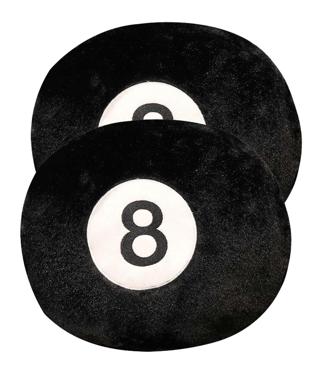 Black 8 Ball Stuffed Pillow - Soft Round Billiard Cushion for Home, Bed, Sofa Decor (14x14 Inch) | Perfect for Game Rooms, Man Caves & Sports-Themed Bedrooms