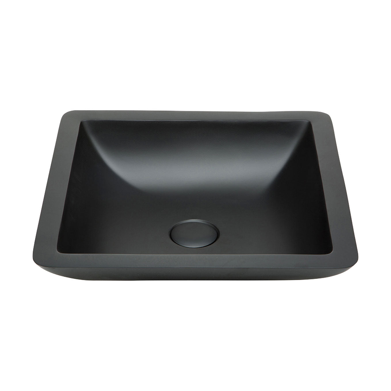 Fienza CSB02 MB Classique Matte Black Solid Surface Above Counter Bathroom Sink Basin - Perfect for Modern Vanities and Contemporary Bathroom Designs