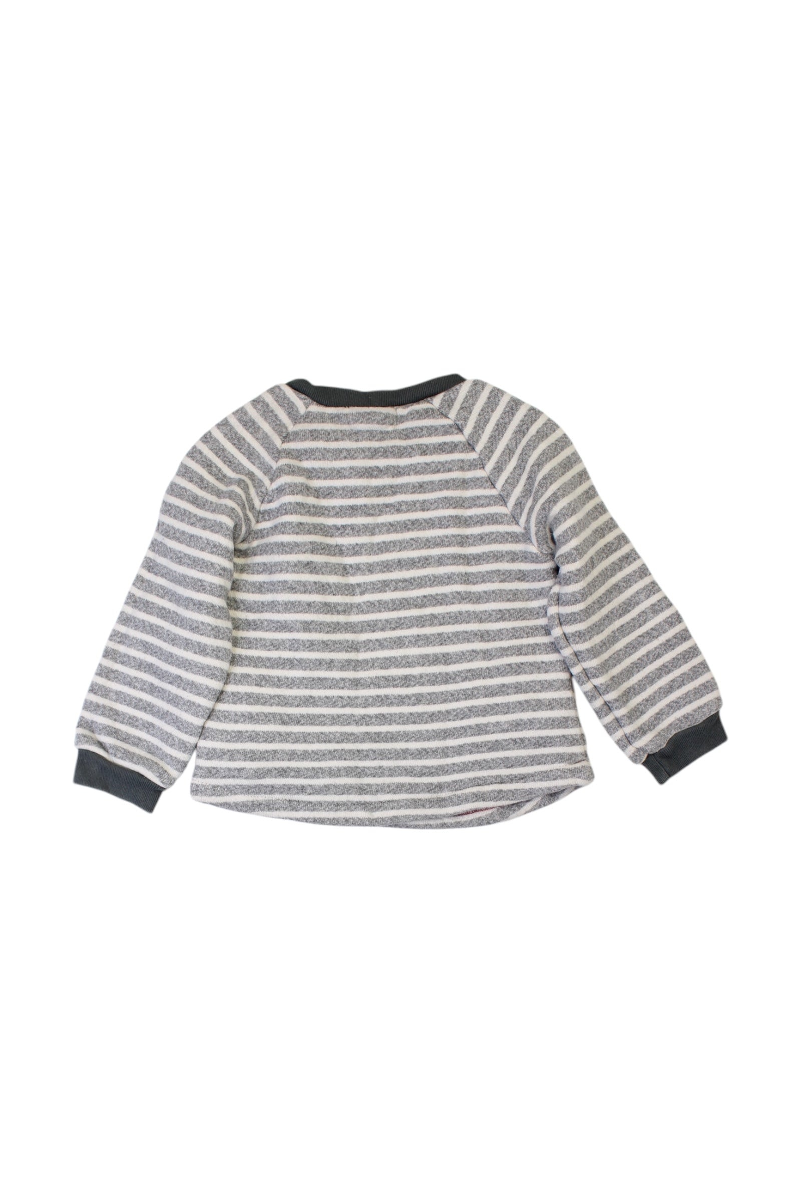 Arsène Et Les Pipelettes Buttoned Striped Sweatshirt for Baby Boys & Girls 12-18 Months - Perfect for Playdates & Family Outings