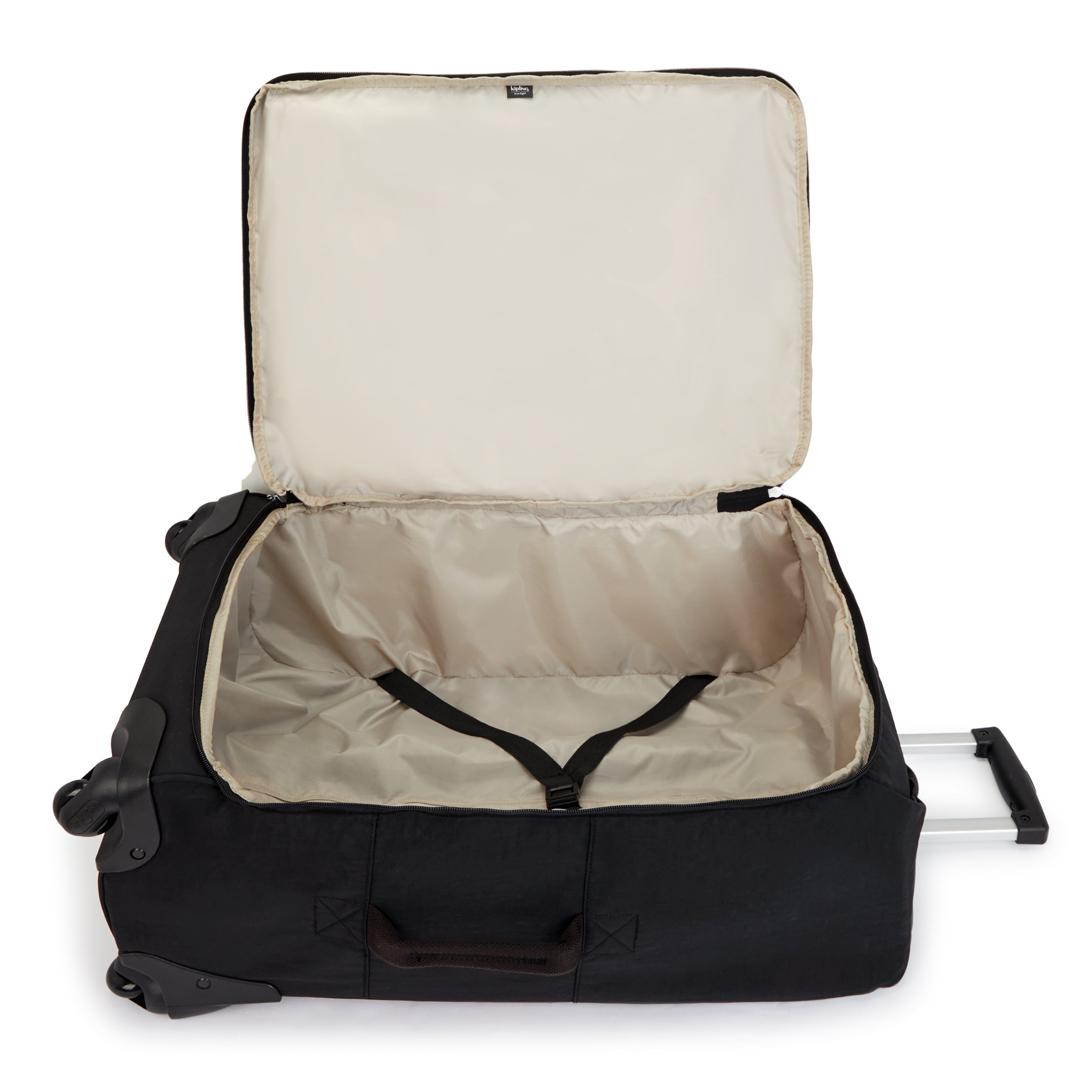 Kipling Darcey Medium Rolling Luggage - Black Tonal Carry-On Suitcase for Women | Perfect for Business Travel & Weekend Getaways