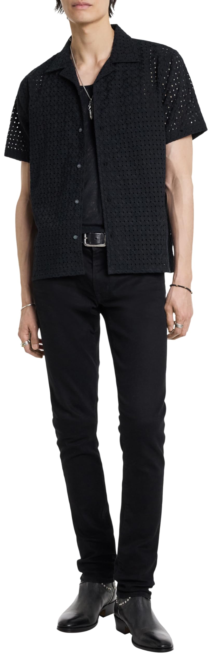 John Varvatos Men's Dan Shirt - Premium Slim Fit Casual Button Down Shirt for Work, Date Night & Business Casual Outfits