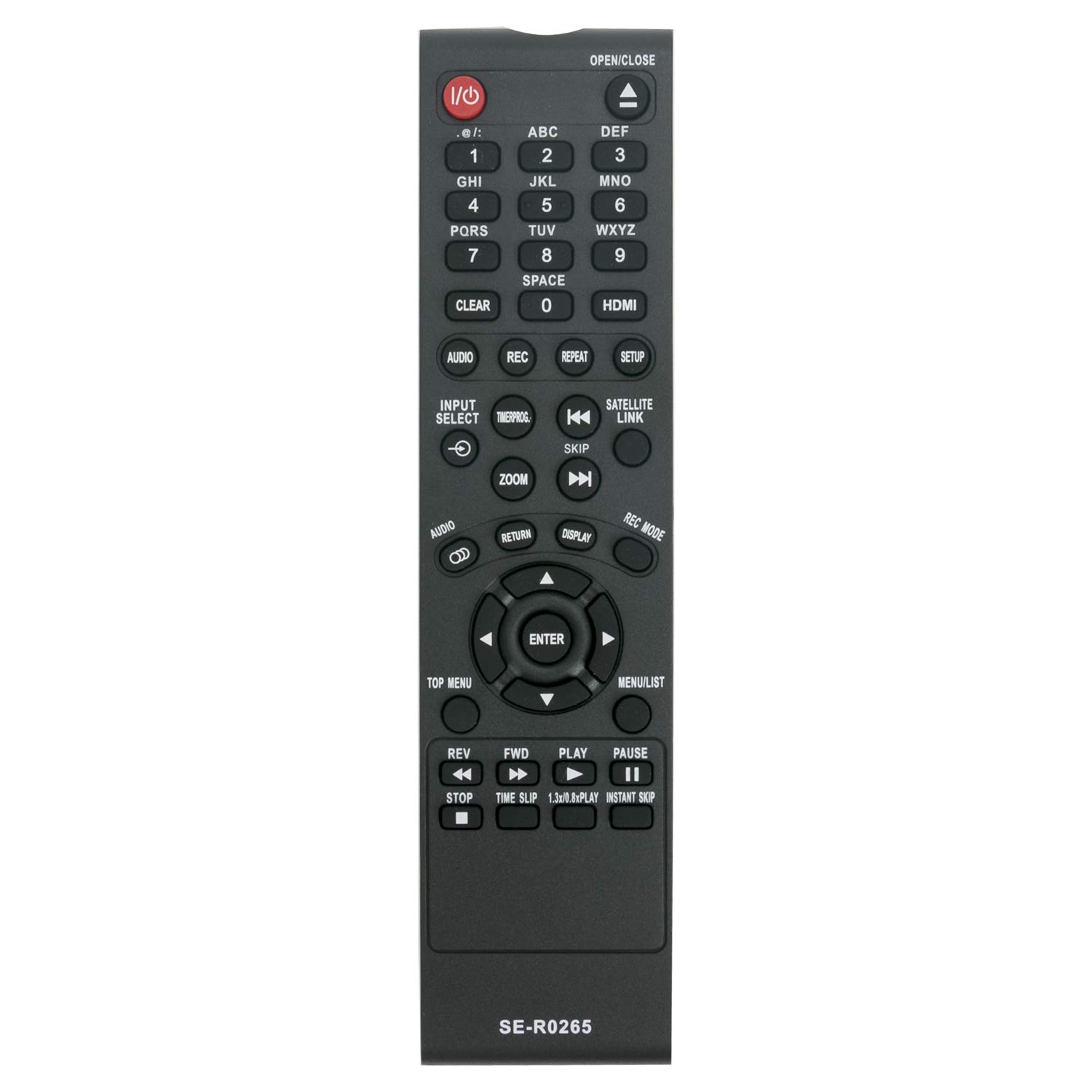 Original Remote Control SE-R0265 Replacement for Toshiba DVD Recorder D-R410/D-R410KU/D-KR10/D-KR10KU/D-KR40KU/D-KR40/D-R400/D-R400KU/D-R420/D-R420KU/D-R430/D-R430KU - Compatible with Home Theater & Entertainment Systems