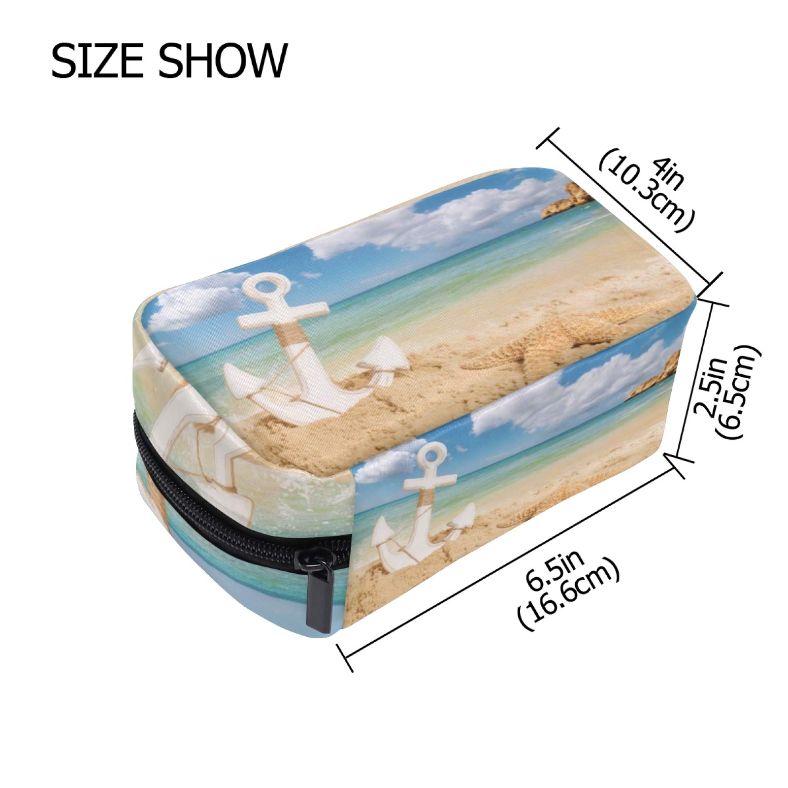 Women's Starfish Makeup Bag - Travel Cosmetic Pouch for Brushes & Essentials