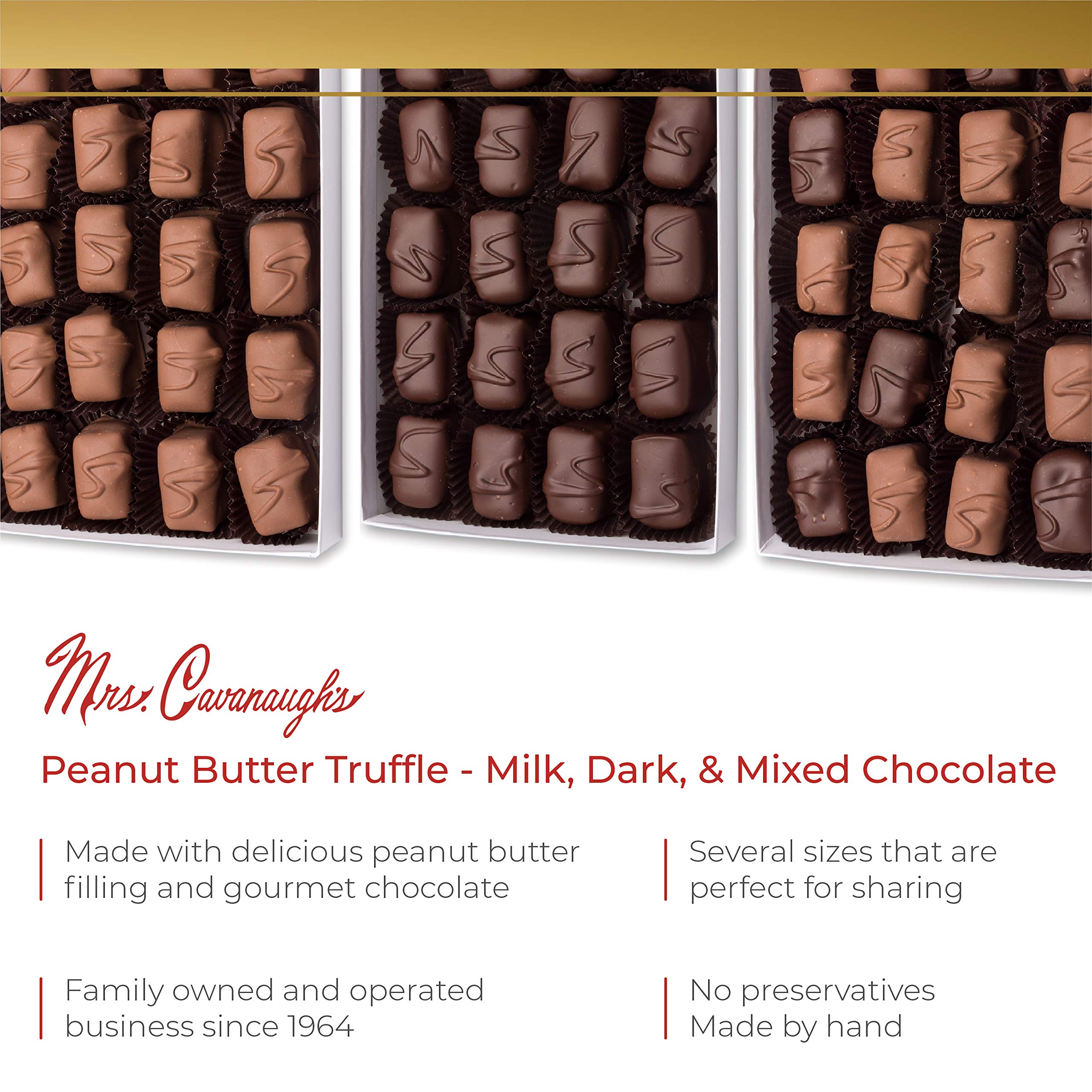 Mrs. Cavanaugh's 5 lb Peanut Butter Truffle Milk Chocolate Bars - Bulk Gourmet Candy for Gifts, Parties & Dessert Buffets | Perfect for Holiday Treats, Birthday Celebrations & Office Snacks